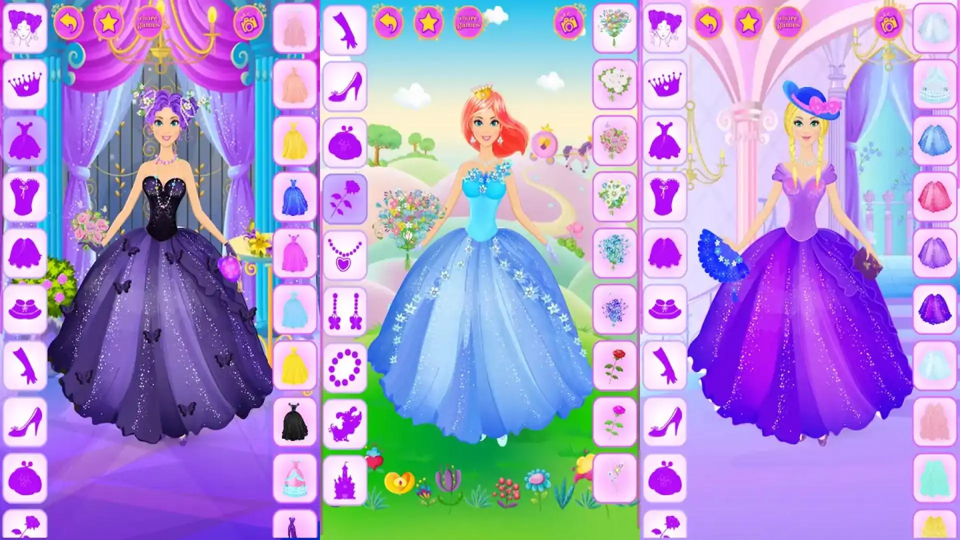 公主为女孩装扮