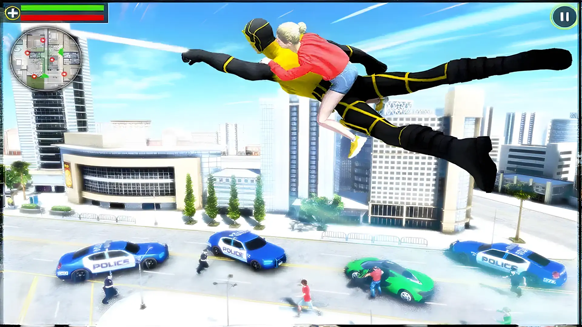 飞行警察绳索英雄3D