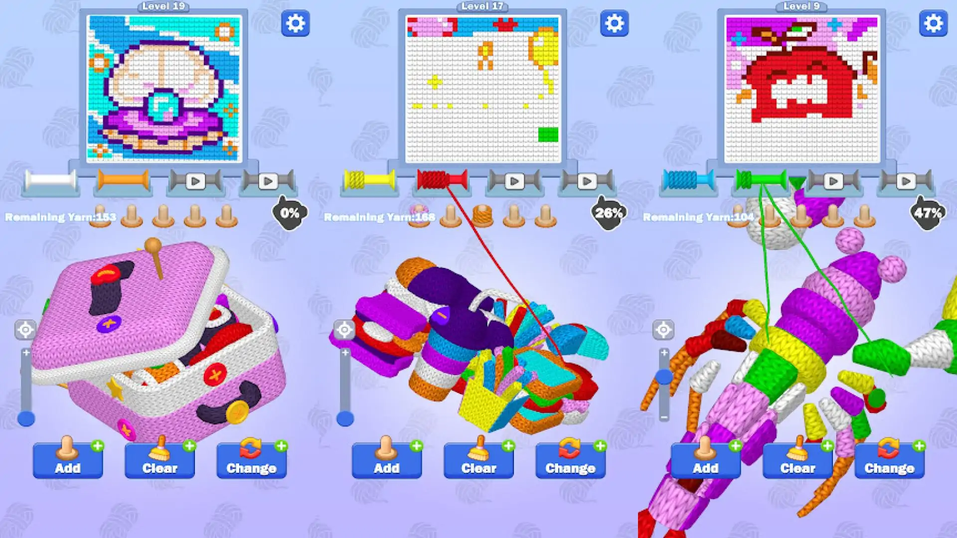 编织大师 3D：羊毛分类游戏