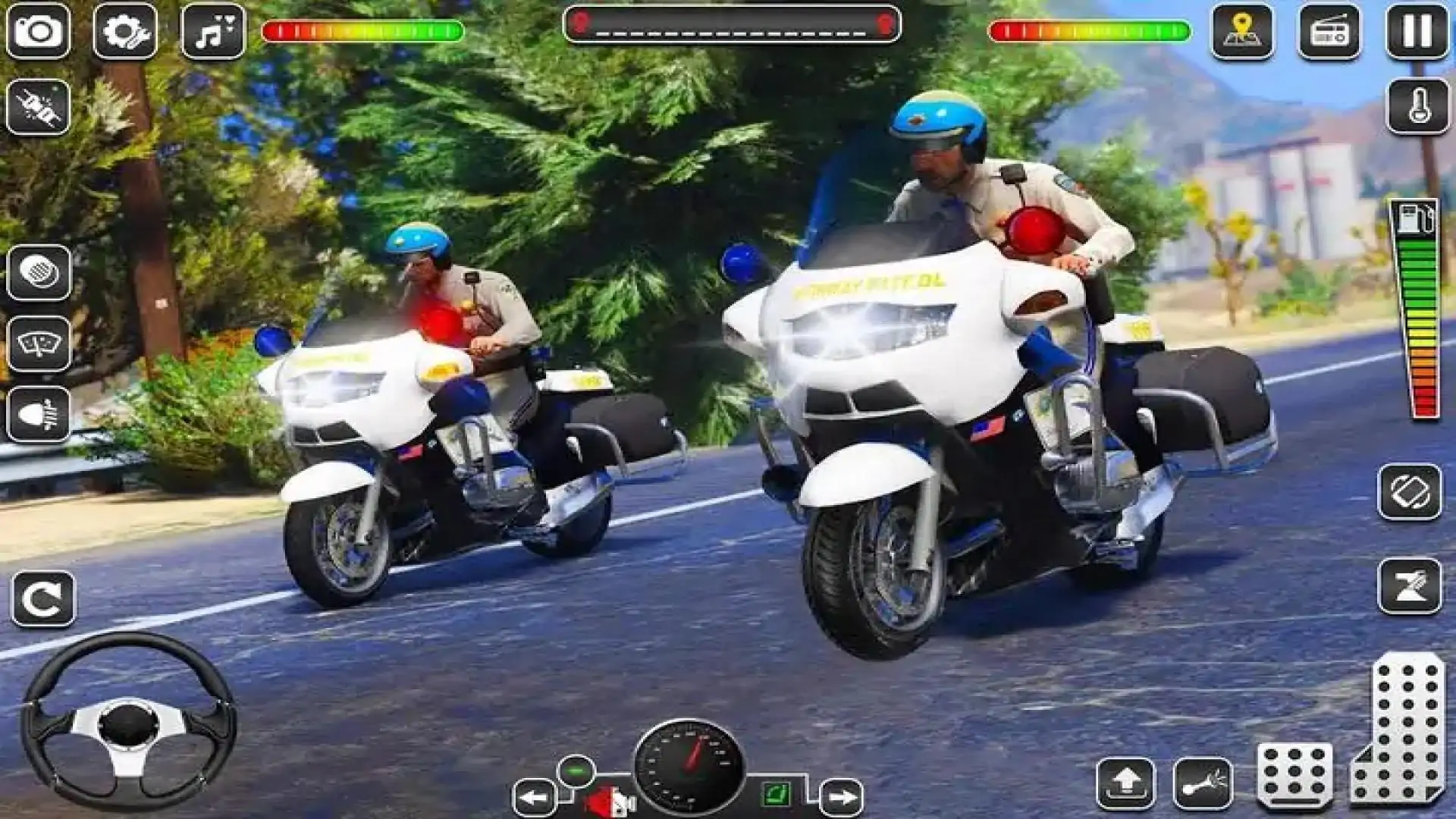 自行车追逐3D警车游戏