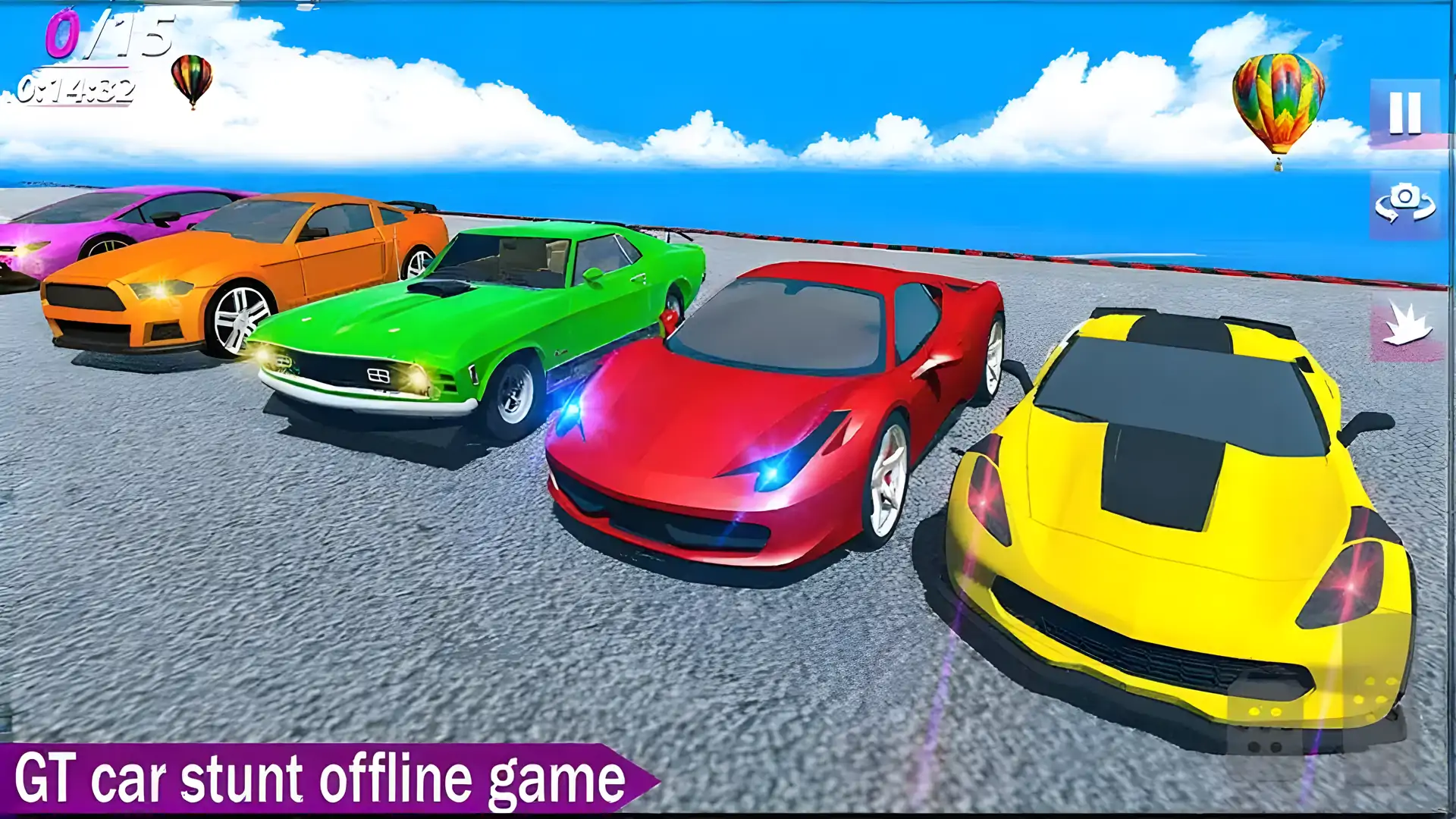 汽车特技3D赛车游戏