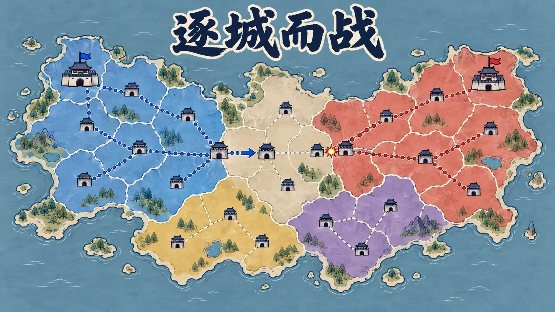 逐城而战