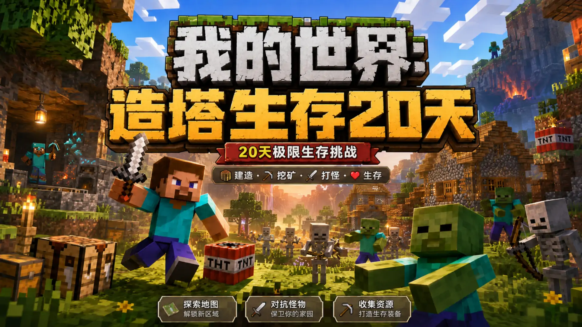 我的世界：造塔生存20天（自制）