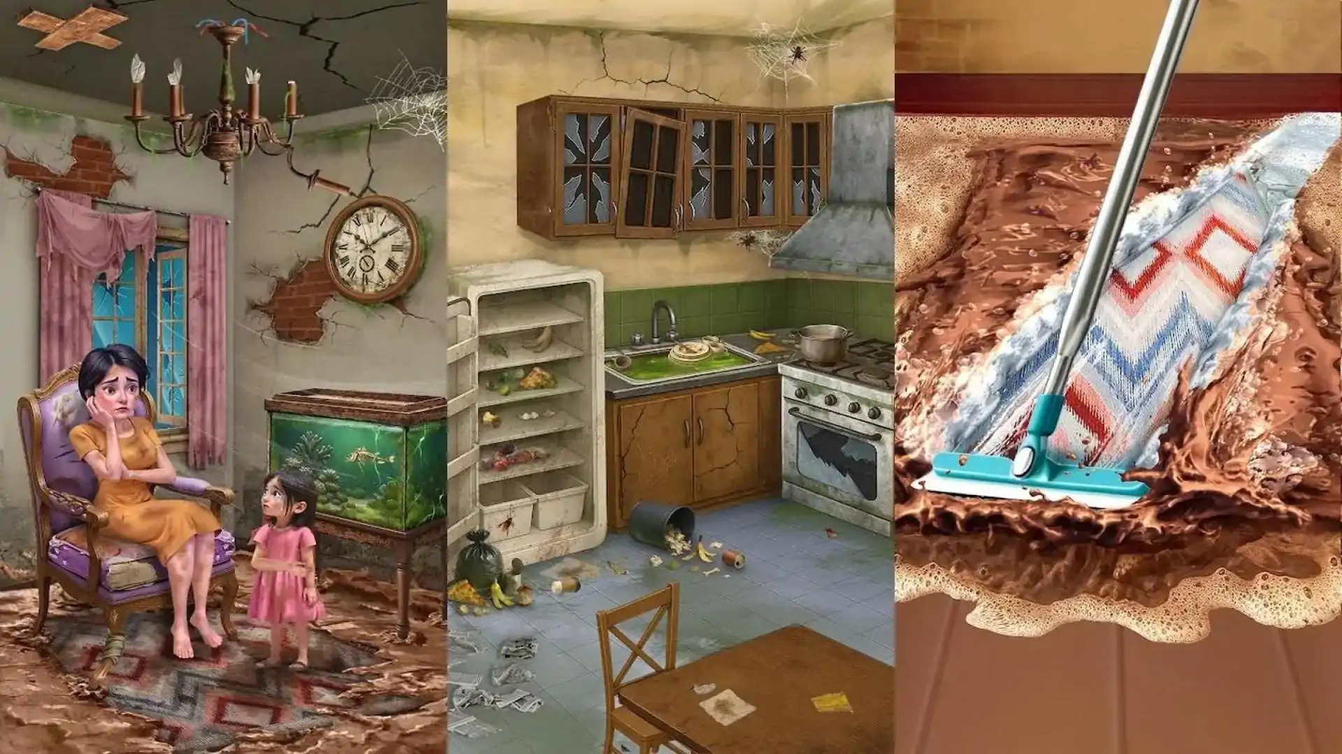 房屋改造：ASMR清洁