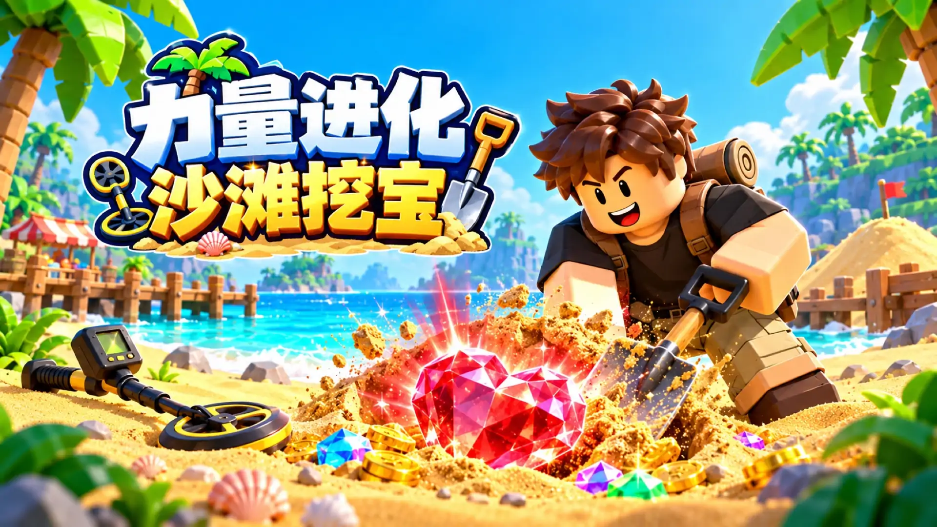 力量进化：沙滩挖宝