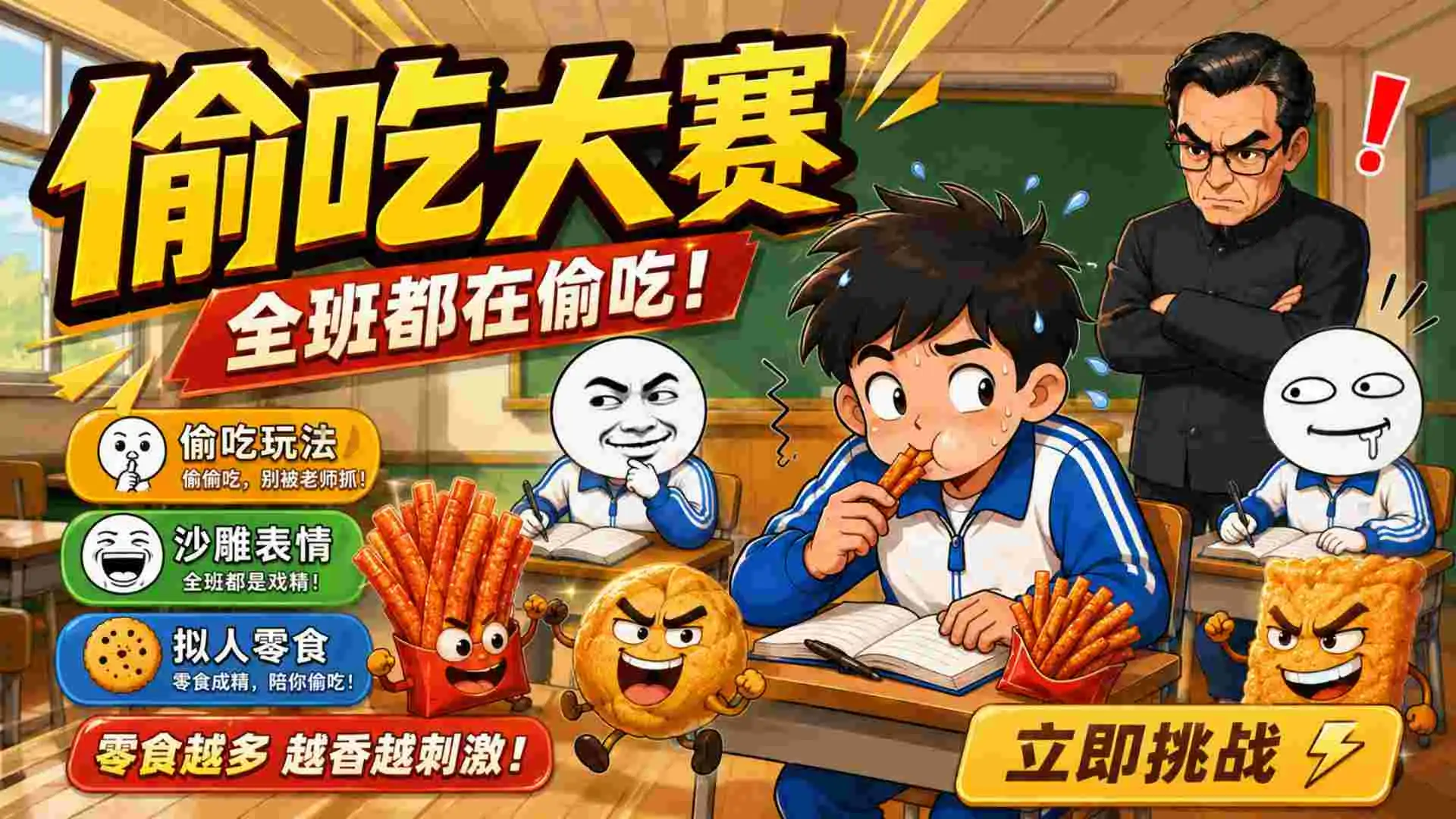 偷吃大赛-挑战100种零食