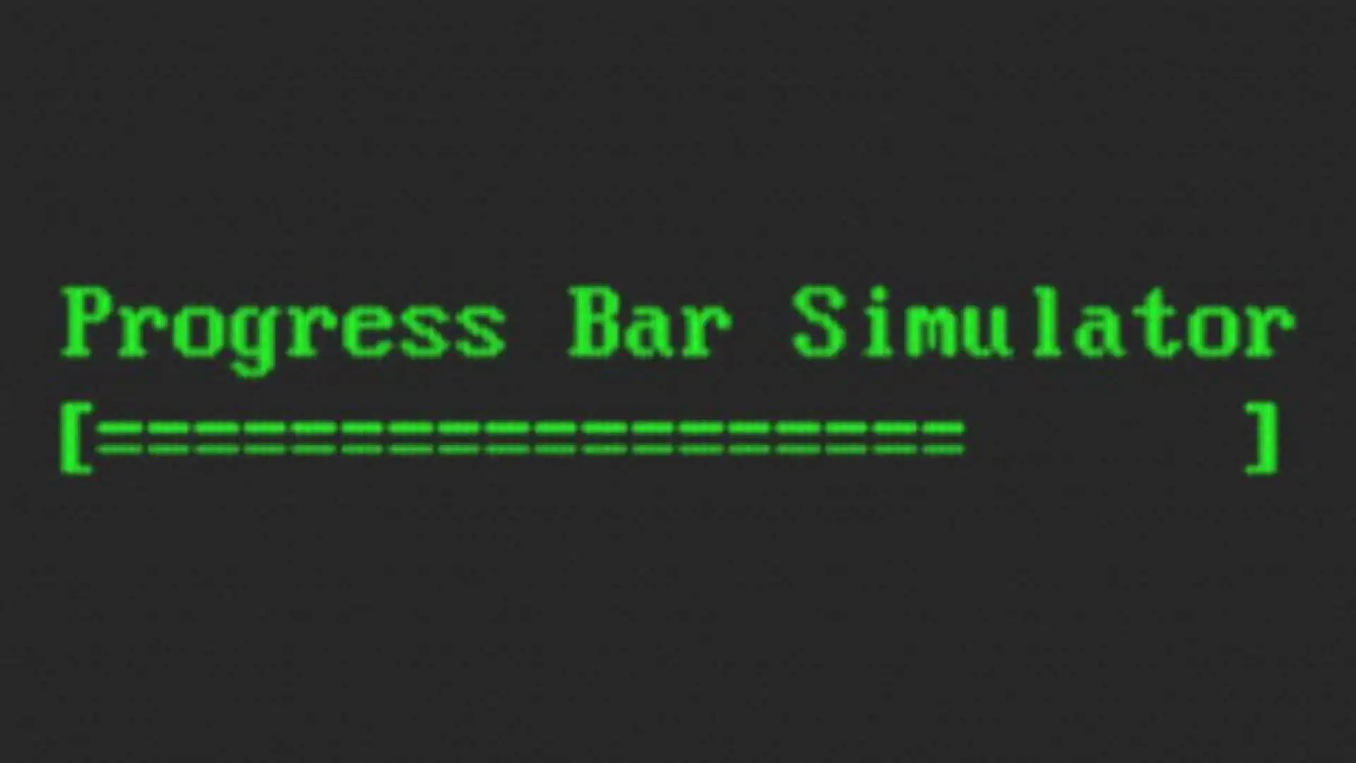 Progress Bar Simulator
