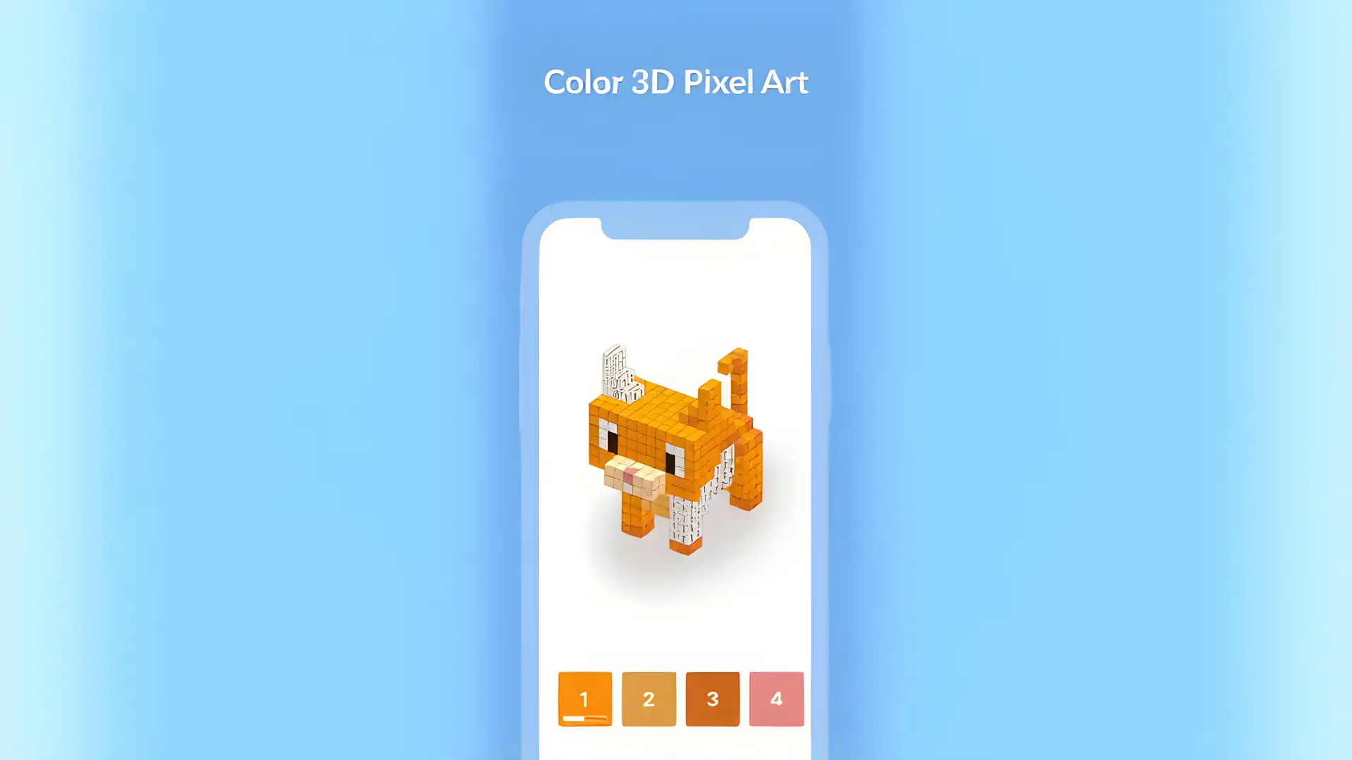 彩色3D像素艺术