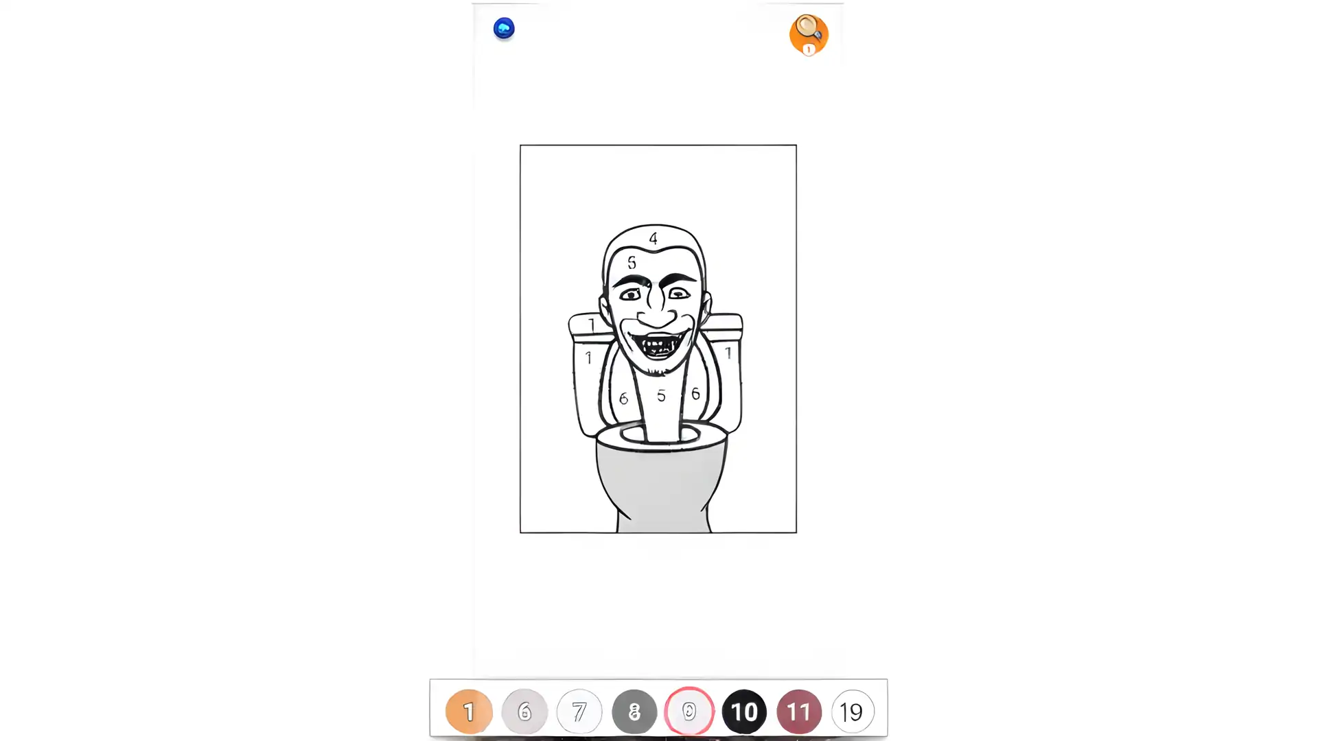 厕所怪物按数字颜色