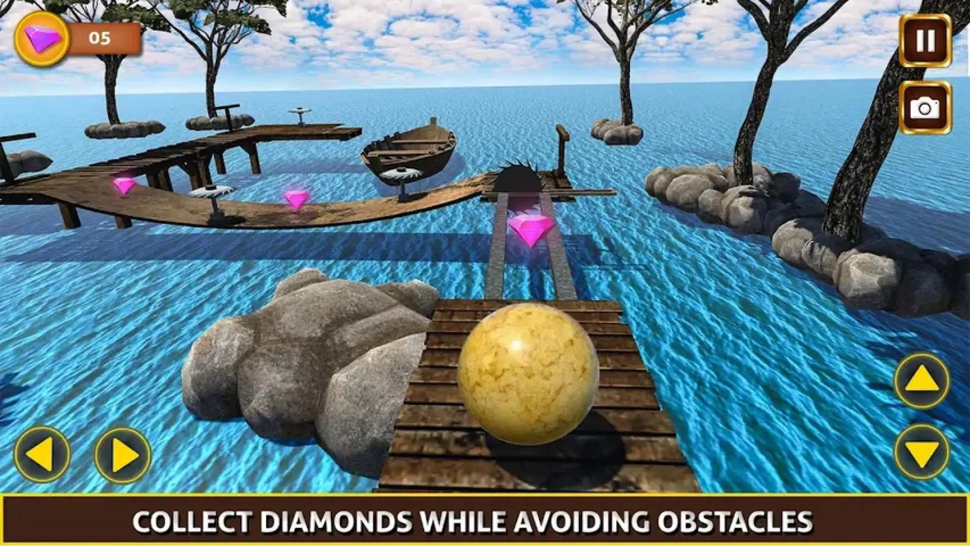 天空滚动球平衡器3D