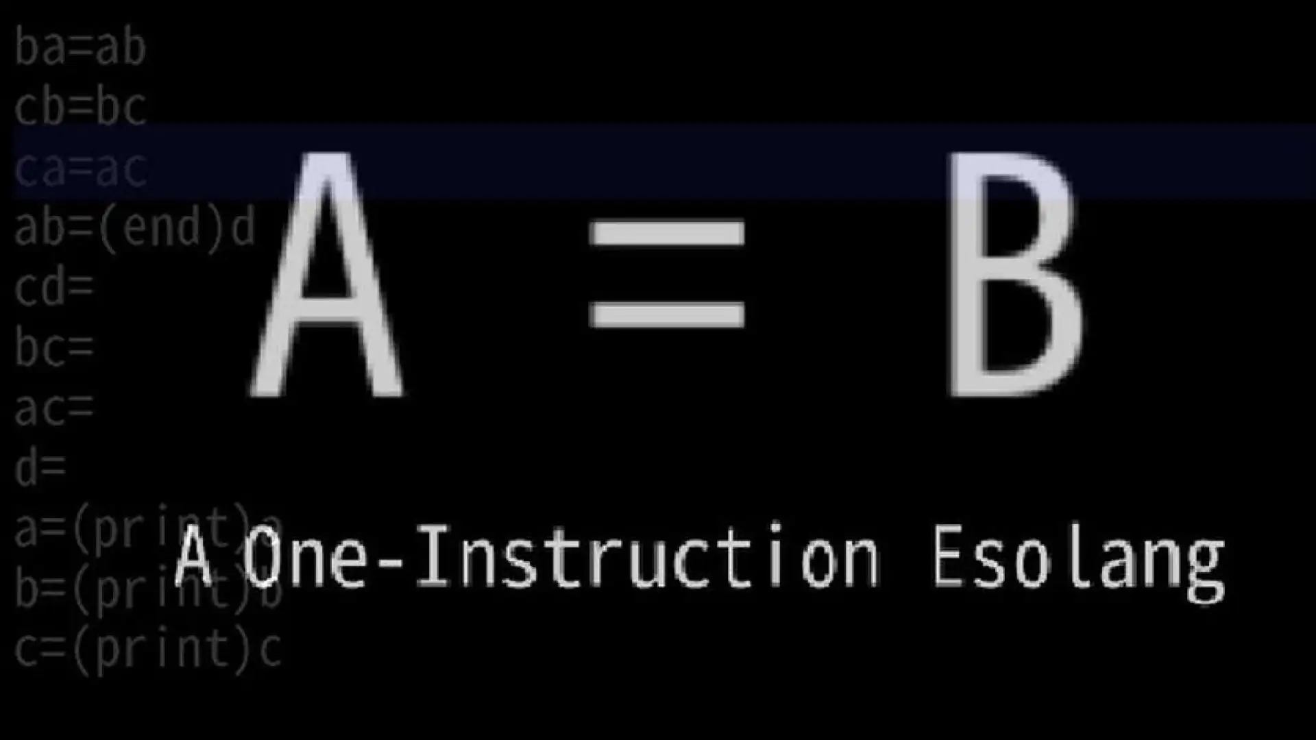 A=B