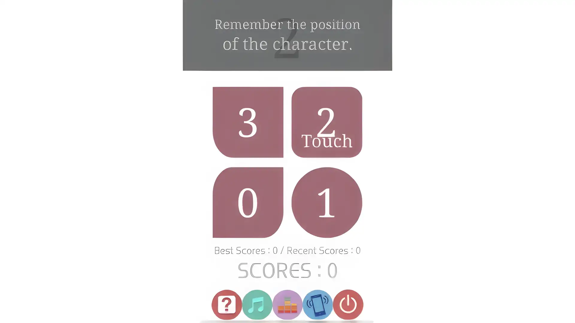 Character Memory Test