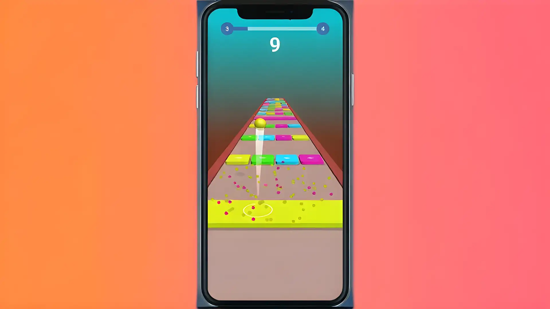 点击颜色跳跃3D球