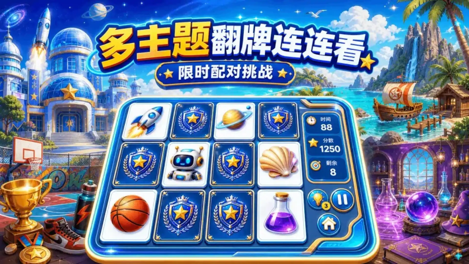 翻牌连连看