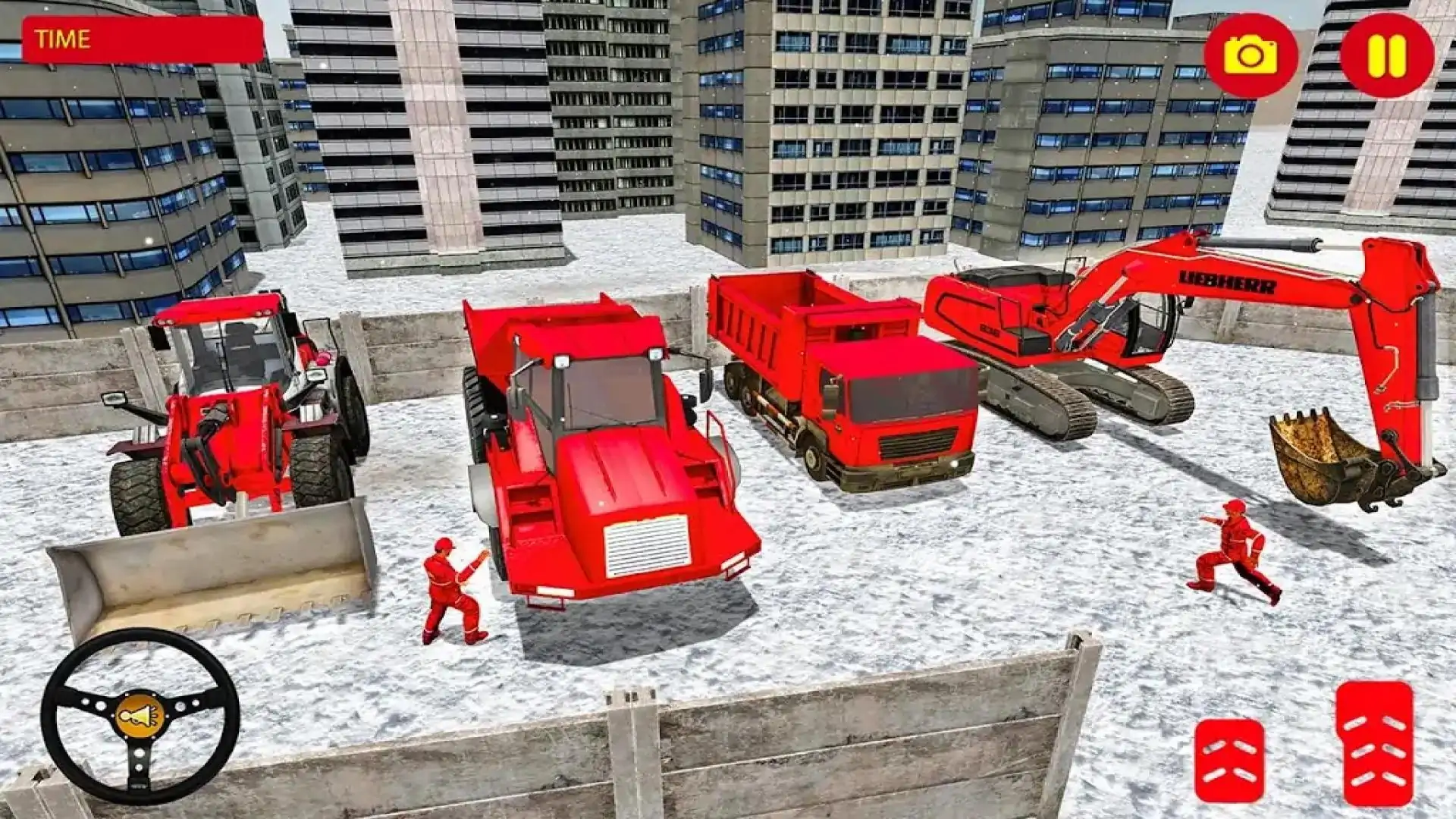 大型雪挖掘机模拟器：道路施工