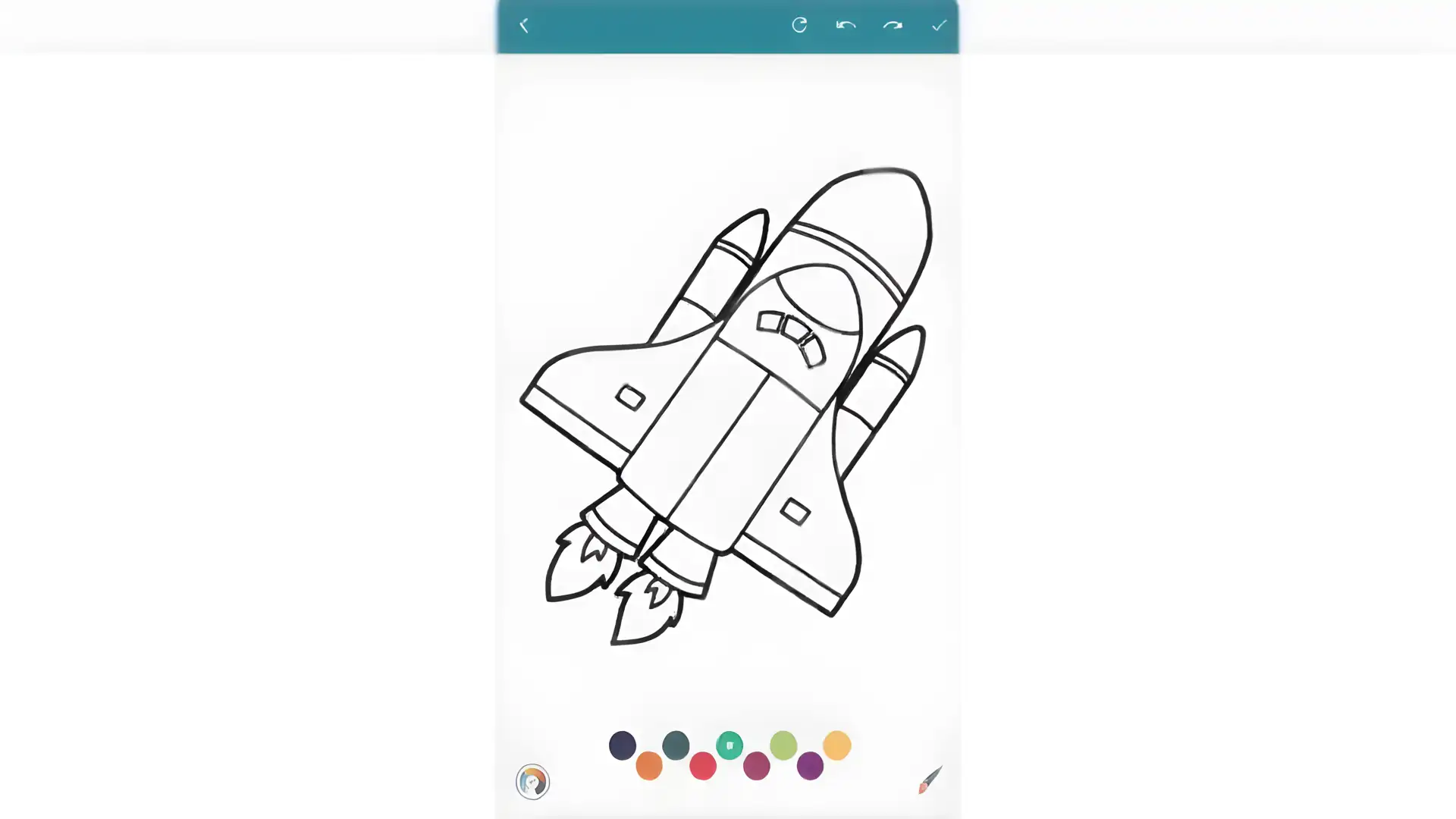 着色宇宙飞船