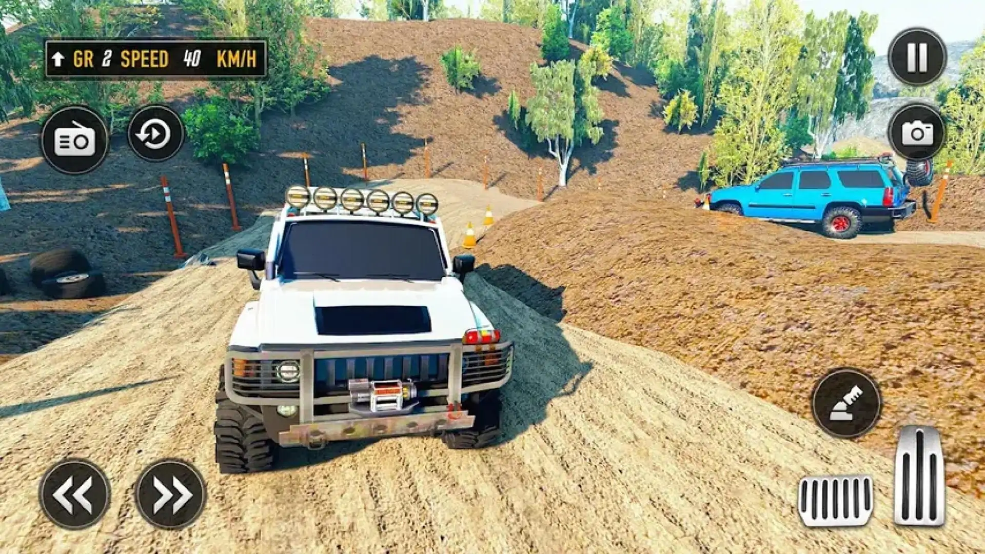 越野吉普车4x4特技驱动器
