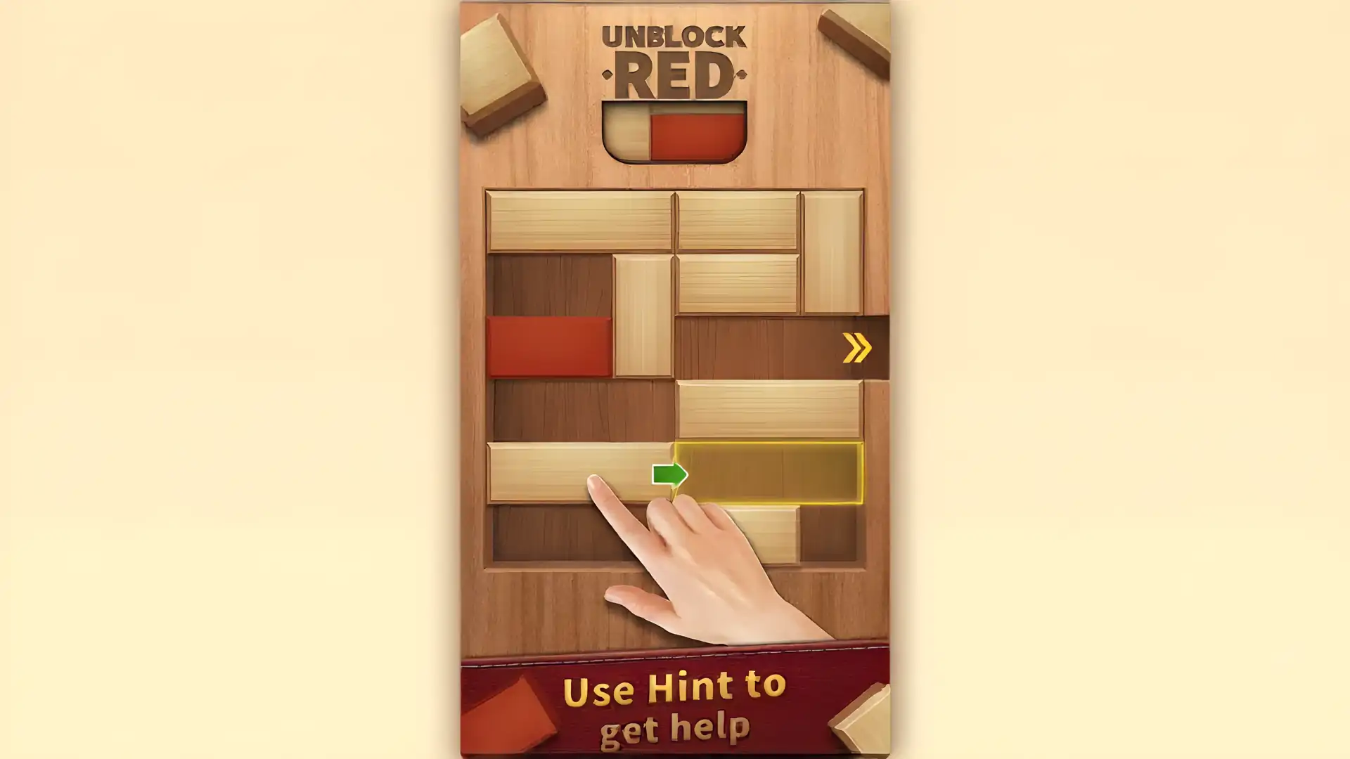 解锁红色木头(UnblockRed)移动方块闯关解谜