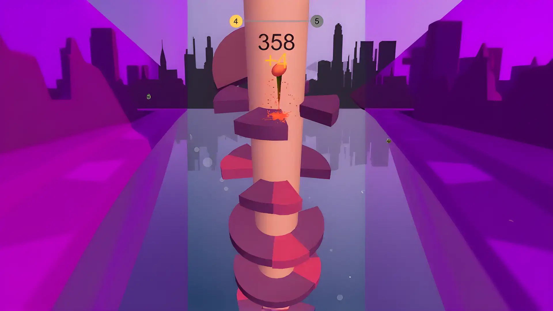 跳球落下