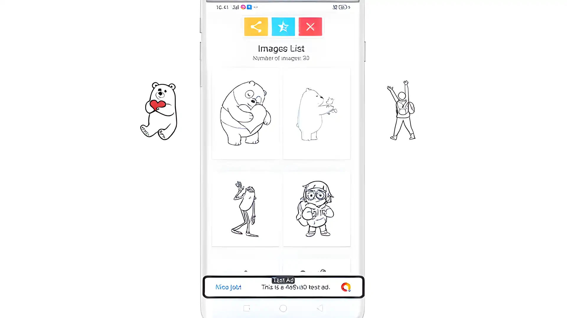 着色新卡通熊