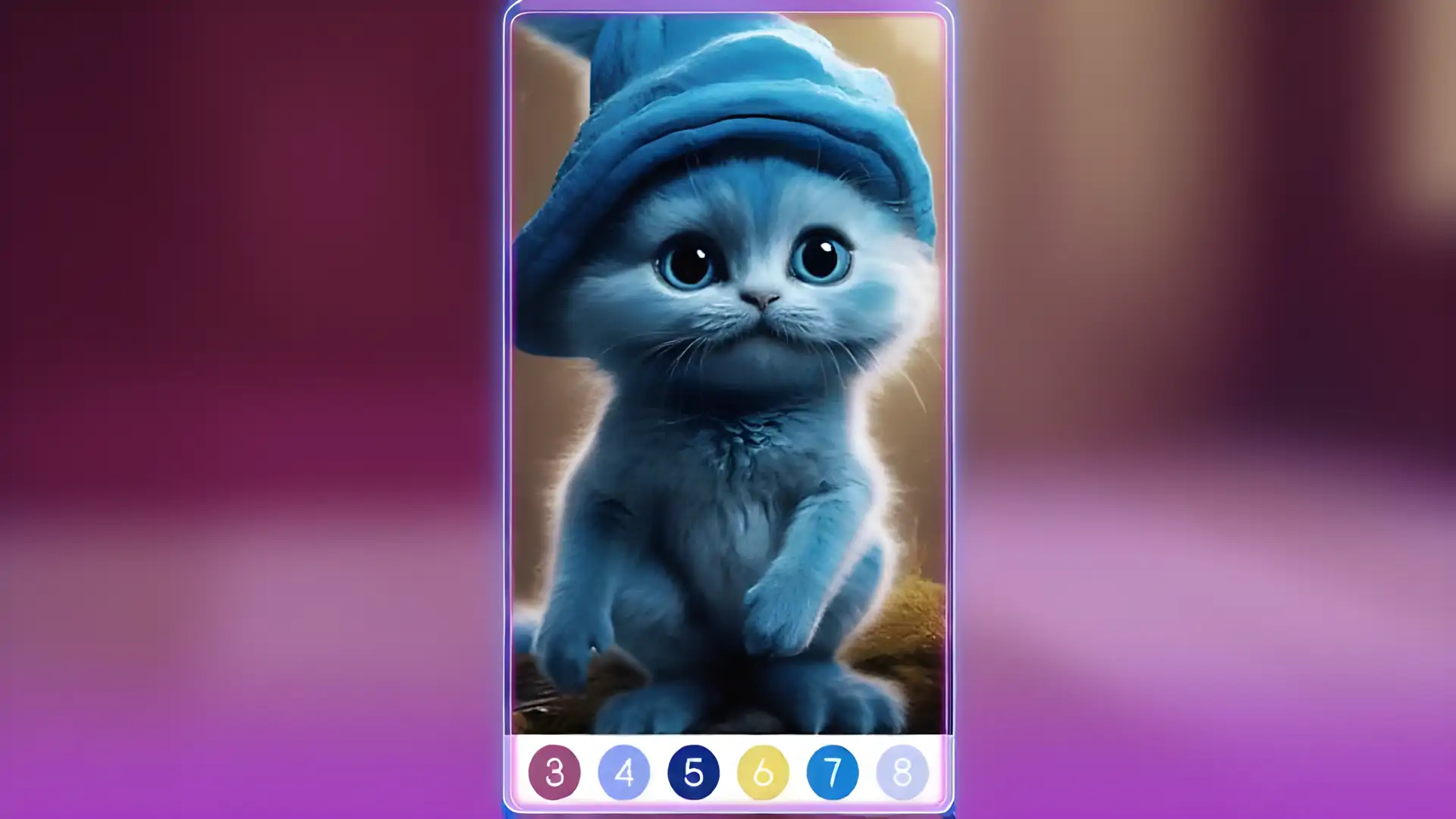 蓝精灵猫着色
