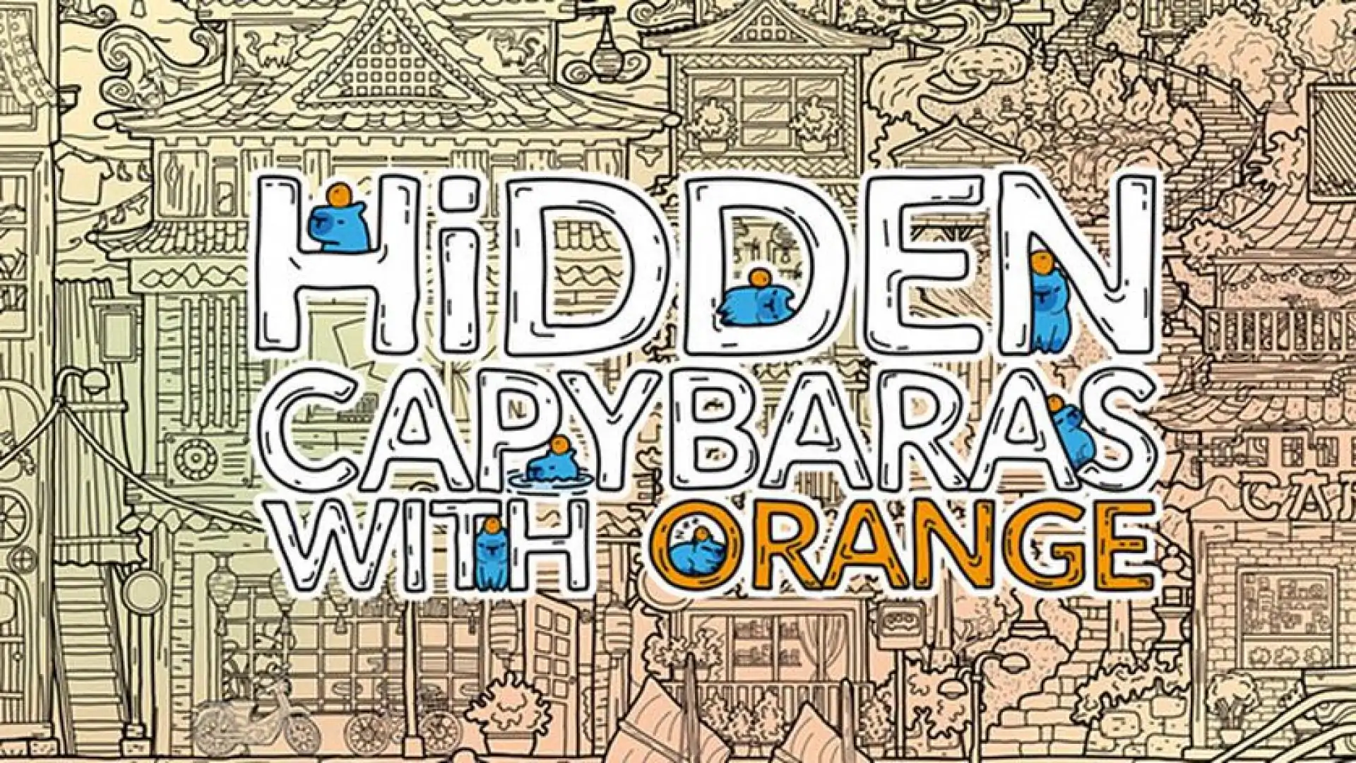 Hidden Capybaras with Orange