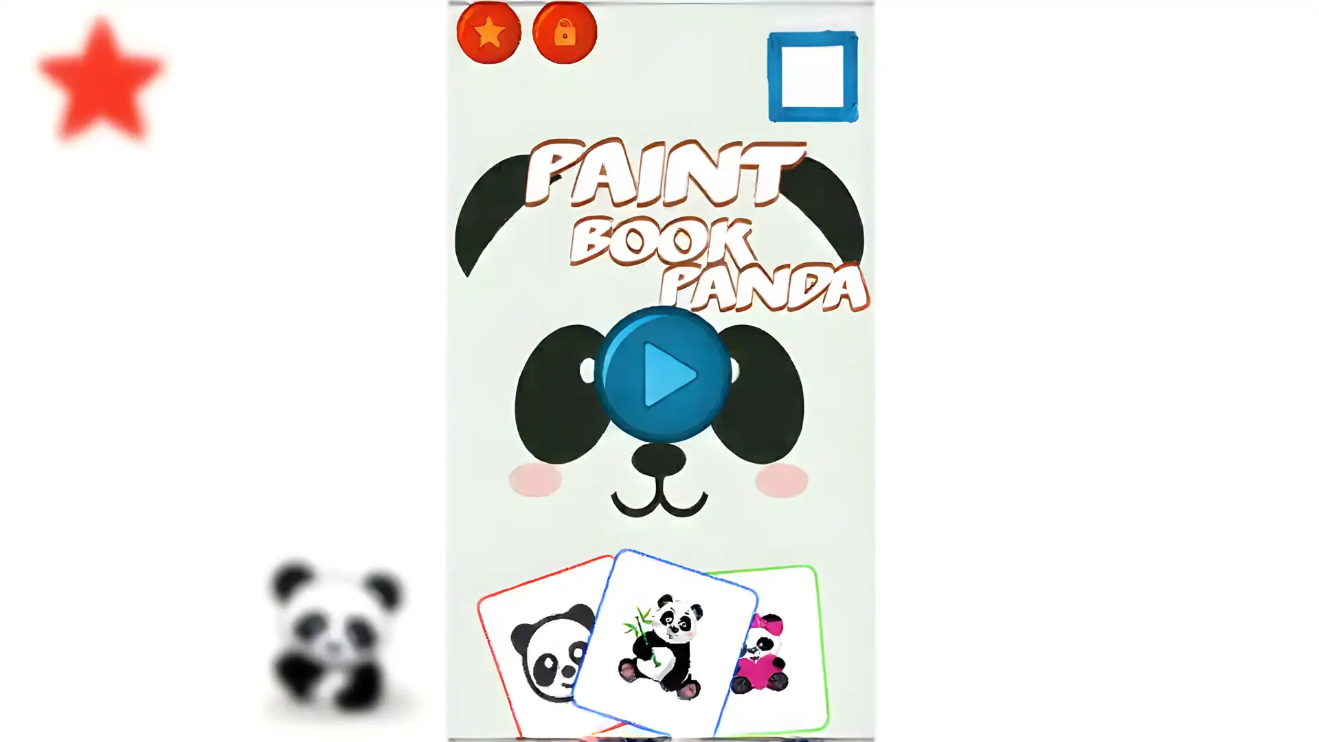 与朋友一起给熊猫涂色和绘画