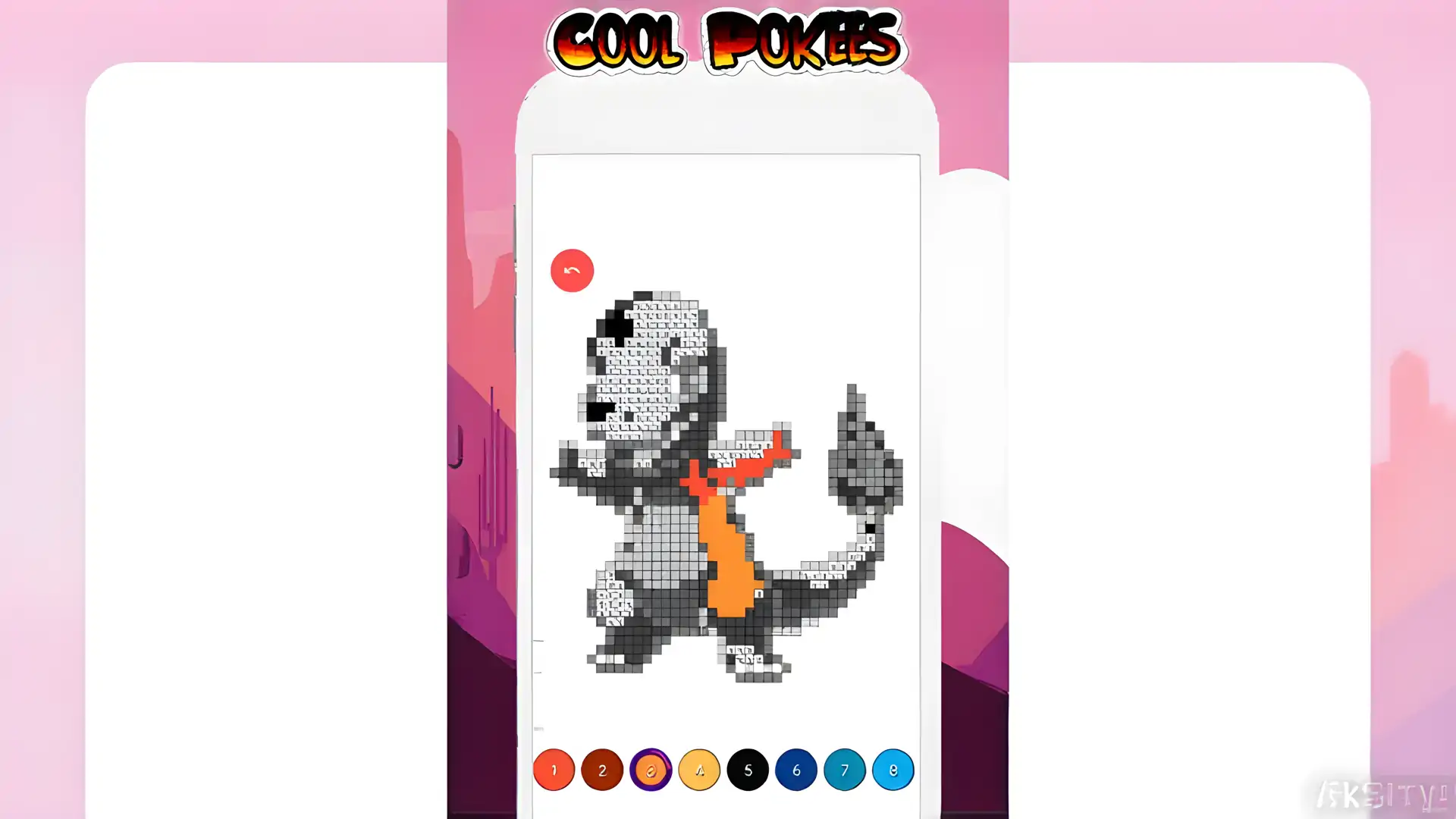 Pokees按像素和数字着色沙盒艺术