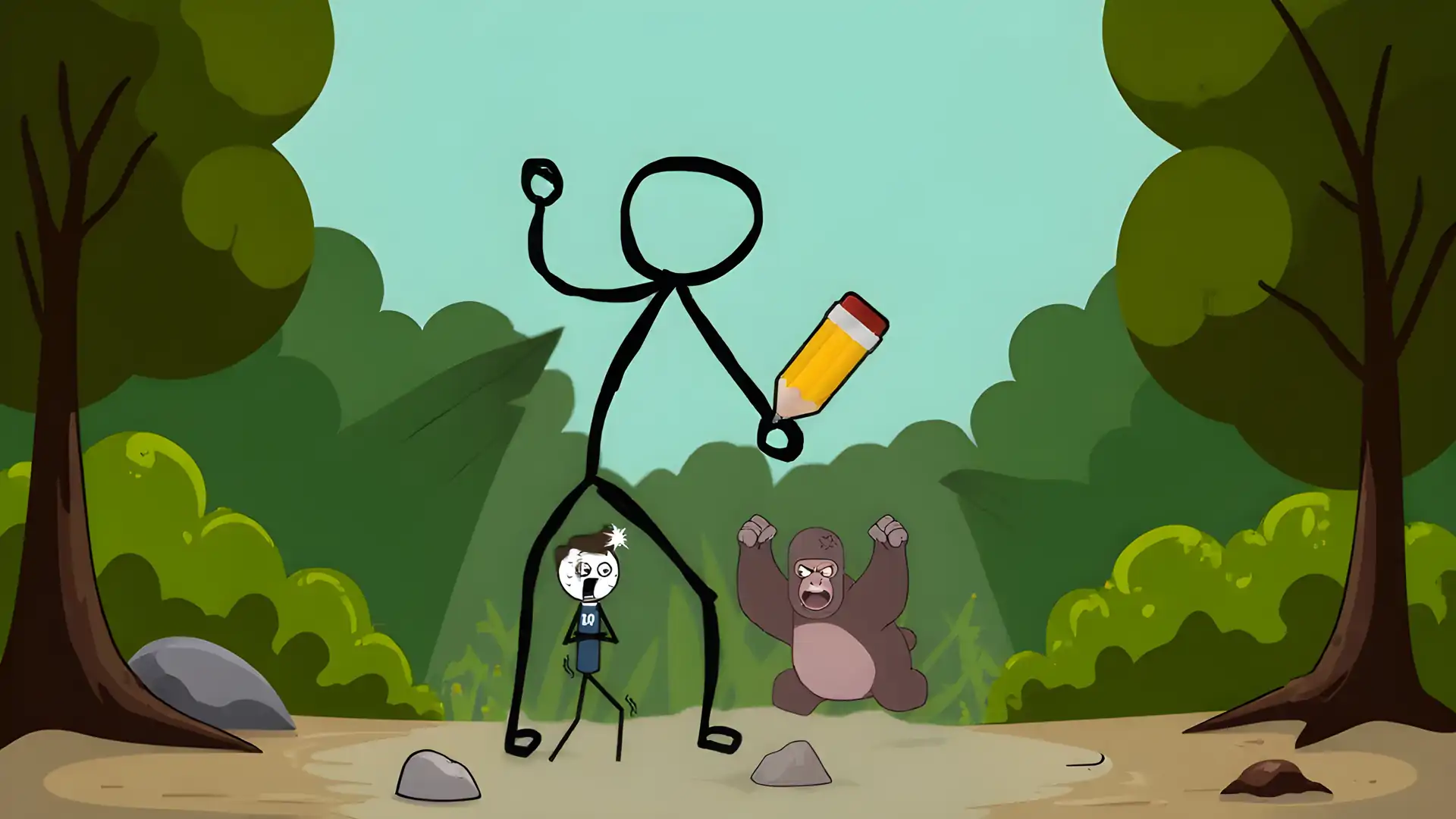 绘制节省：Stickman难题