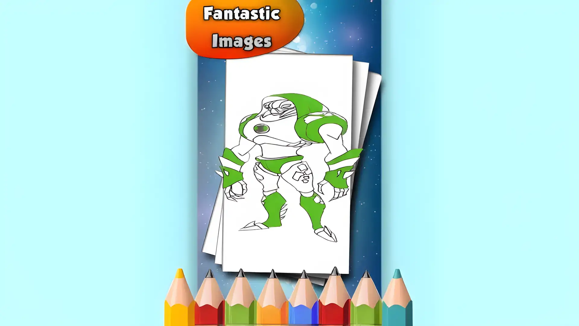 着色书的Bon10外星人