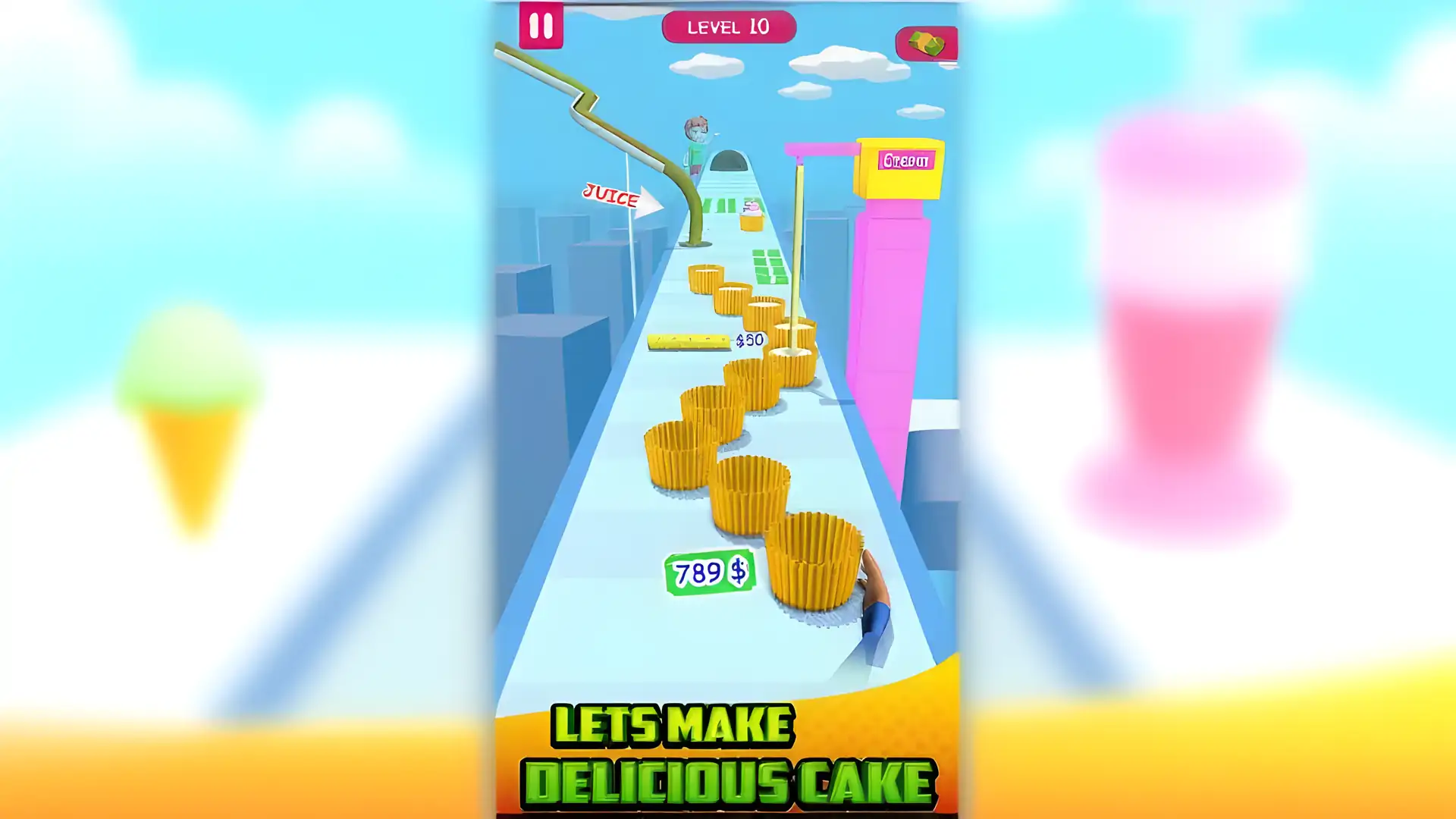 纸杯蛋糕堆3d：纸杯蛋糕游戏