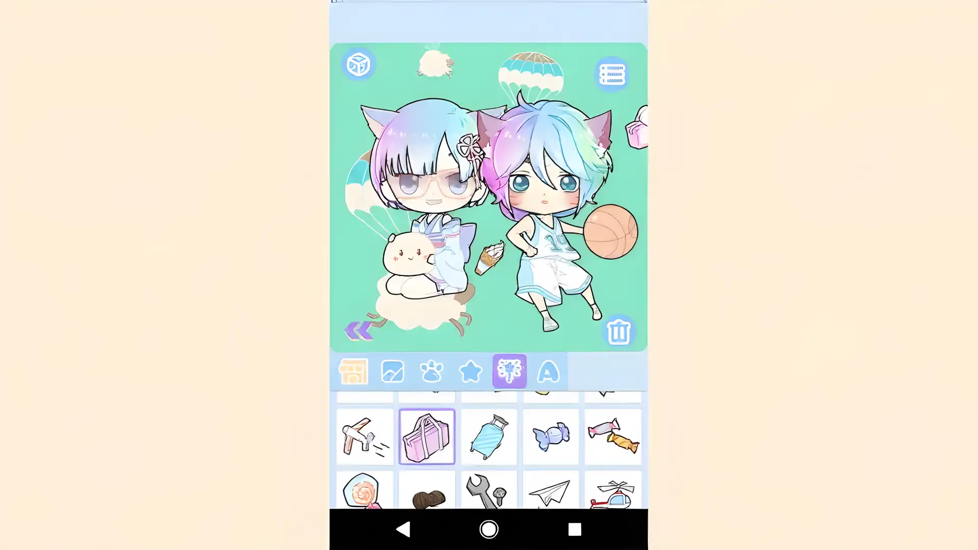魔幻粉彩女孩萌拼