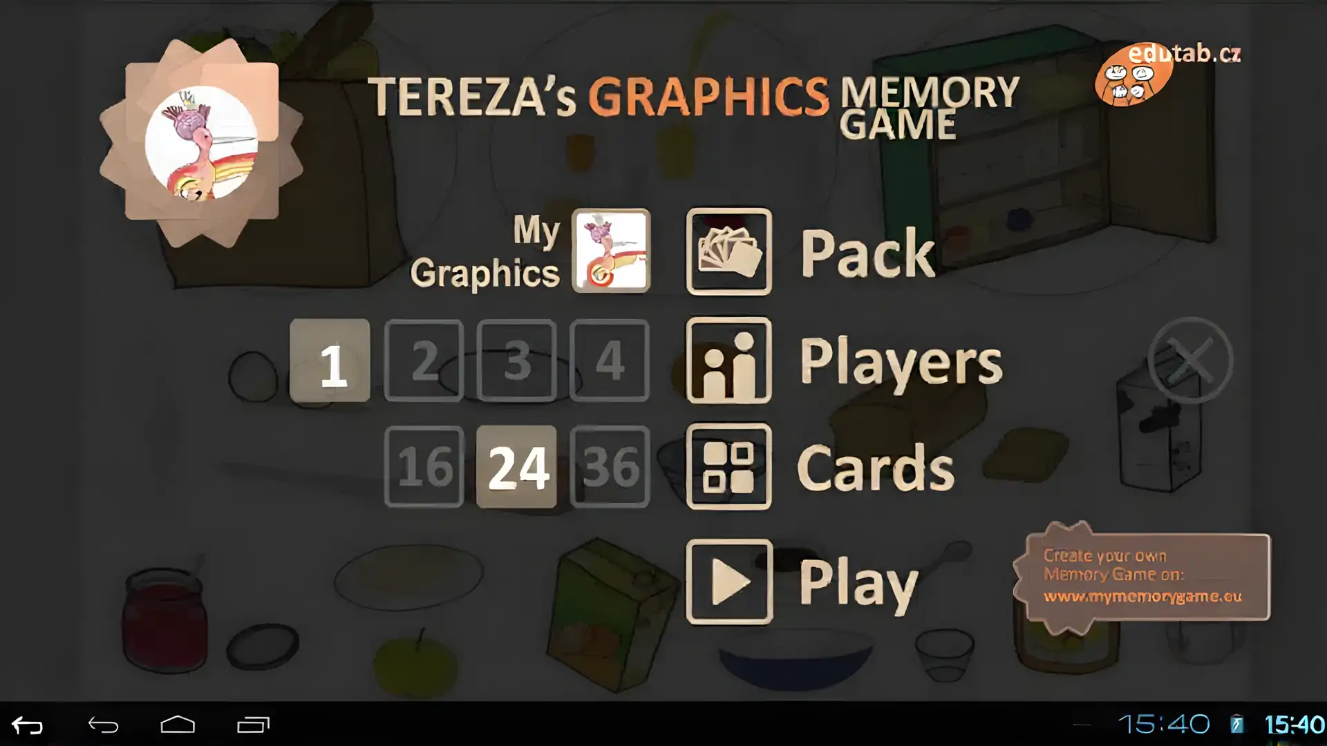 Tereza的图形记忆游戏
