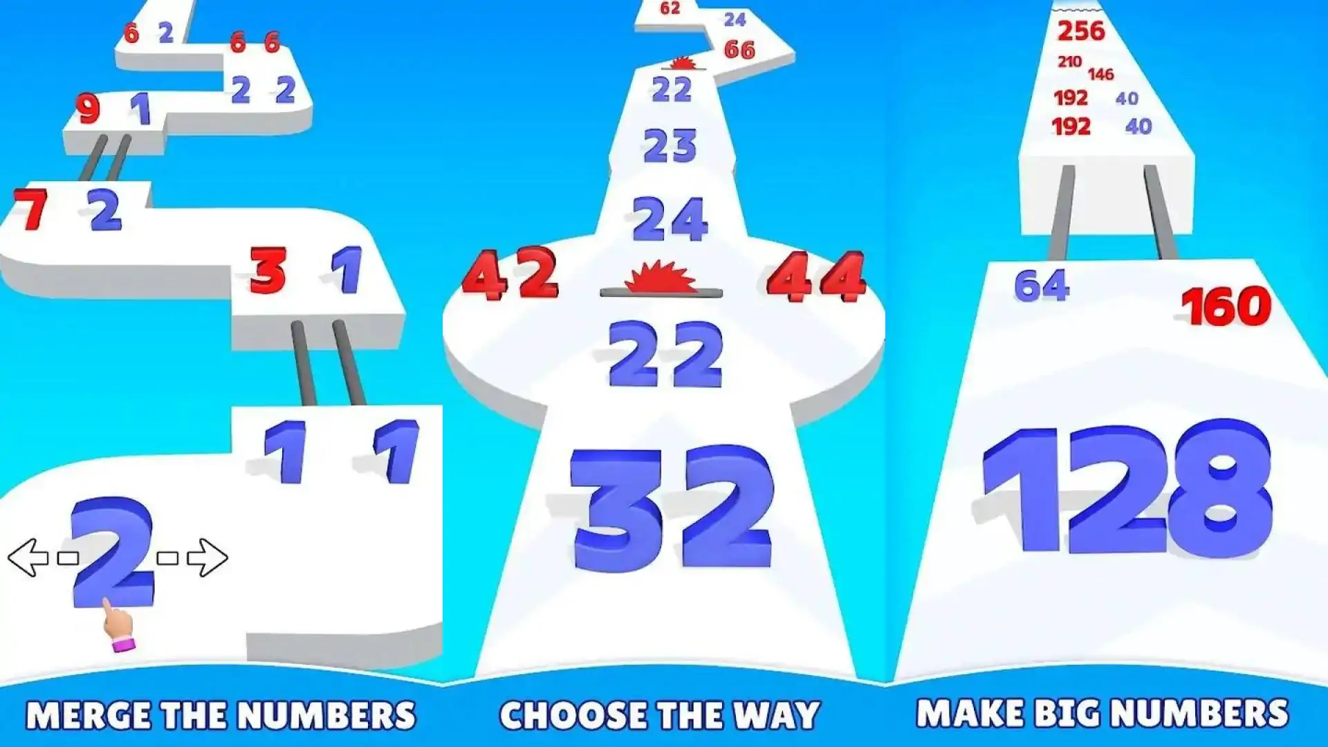 数字跑游戏：合并数字