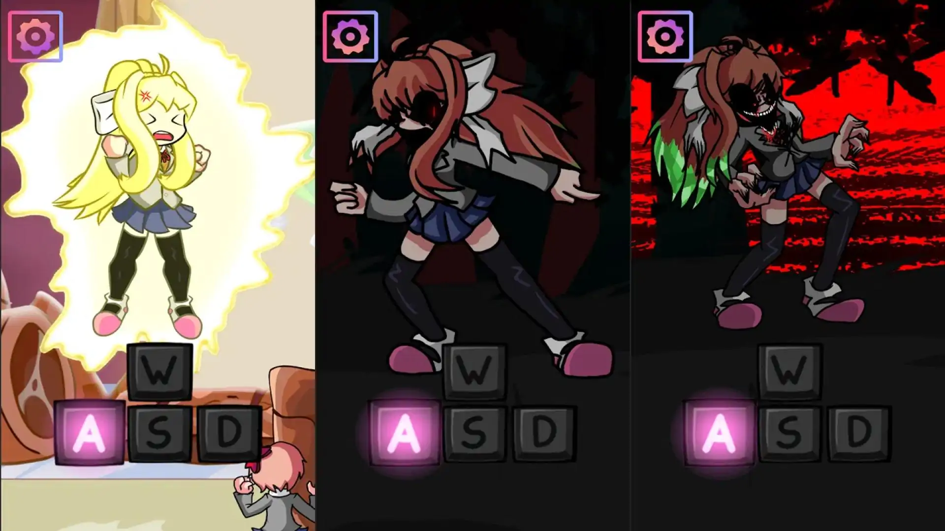 FNF但全部Monika.EXE测试