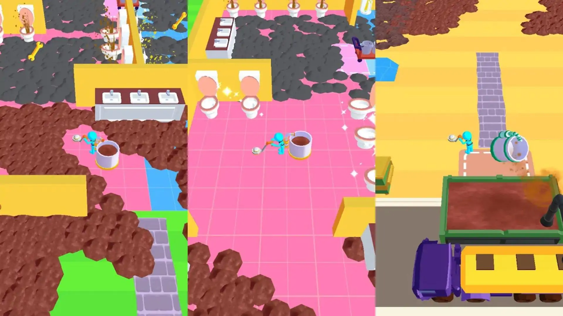 强力冲洗：马桶清洁