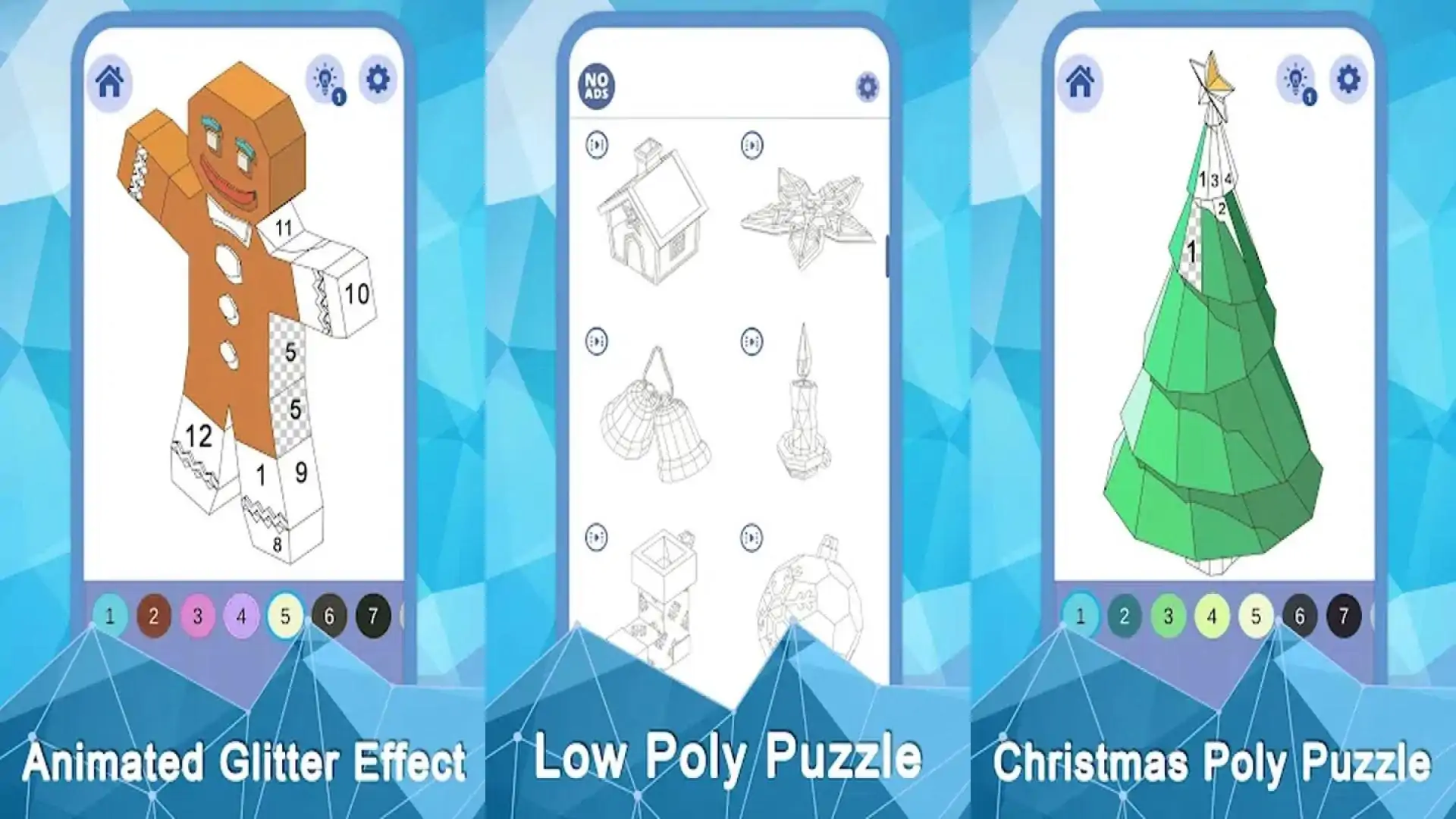 按数字XMASPolyart颜色