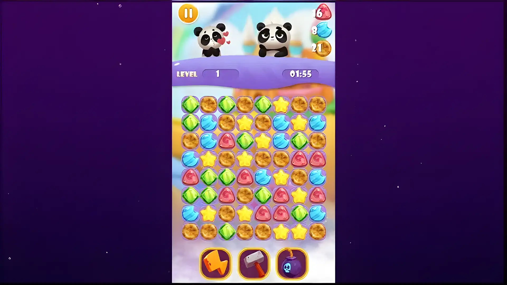 熊猫糖果：三消