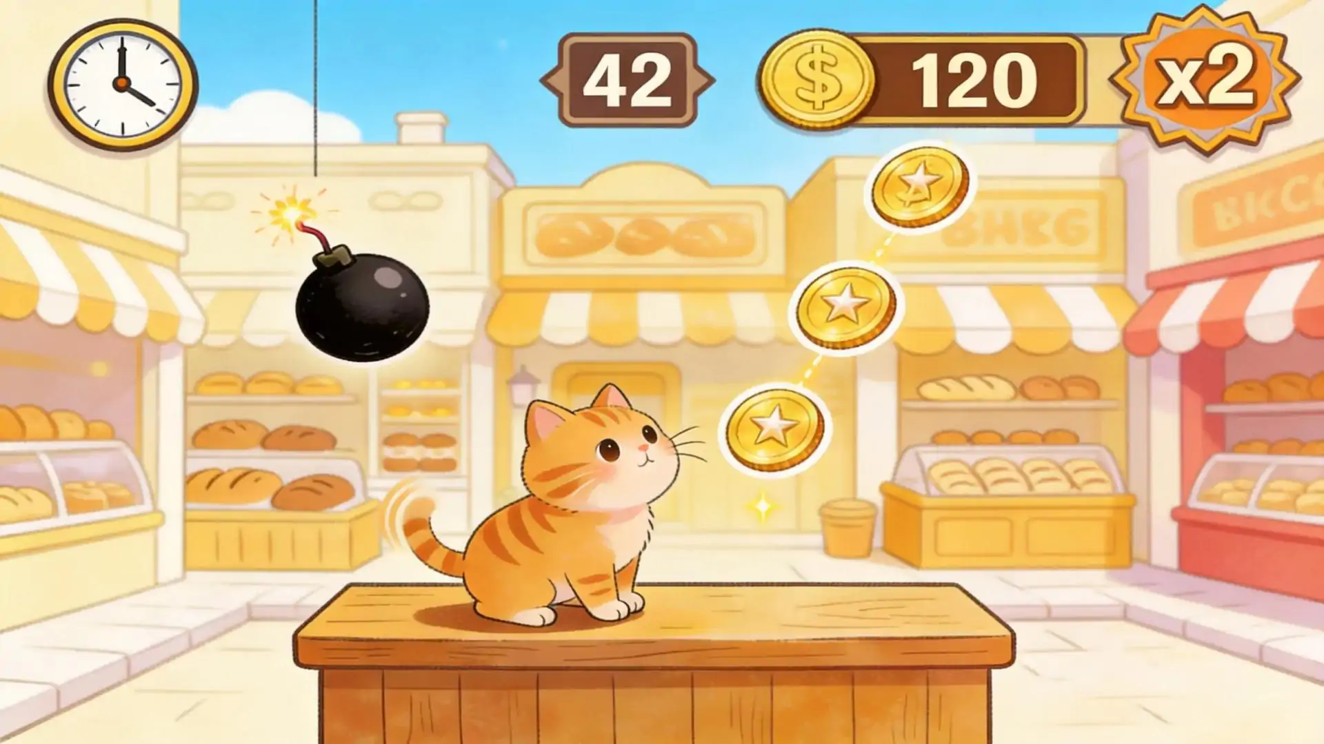 小猫接金币