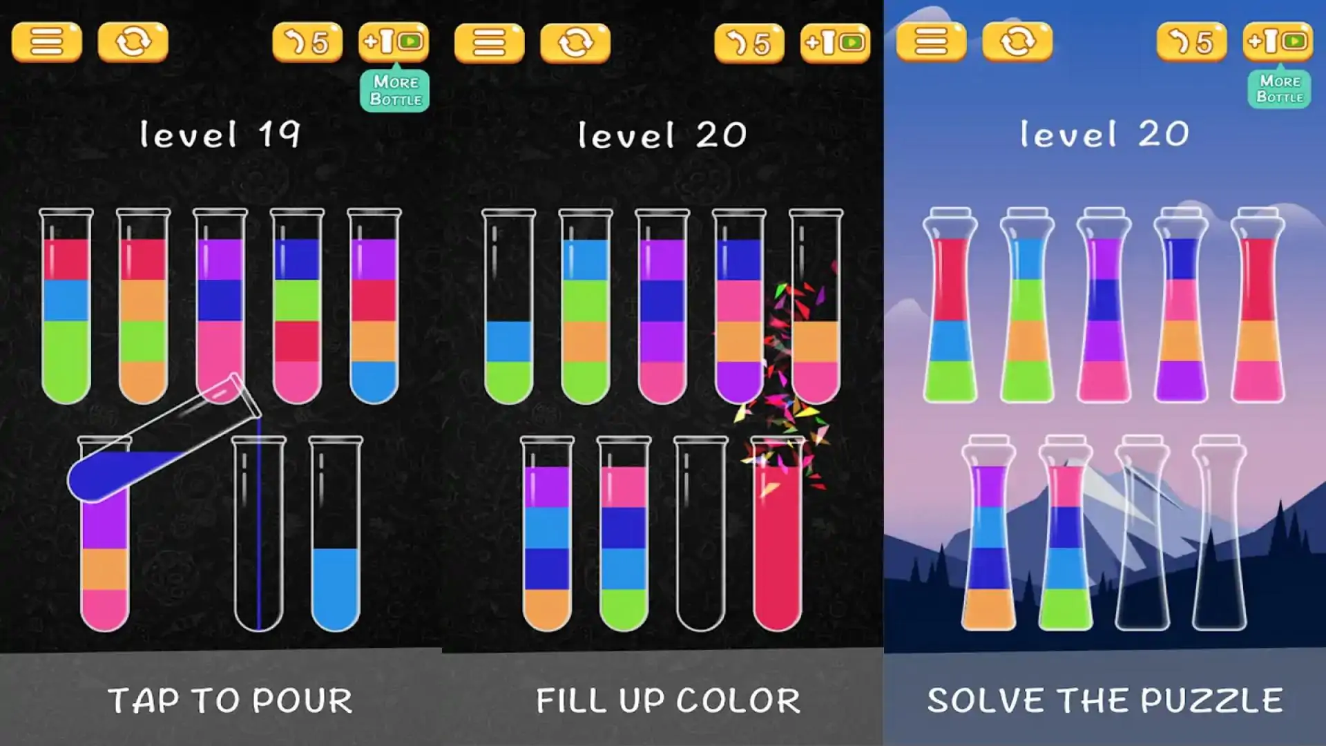 颜色排序拼图-浇水
