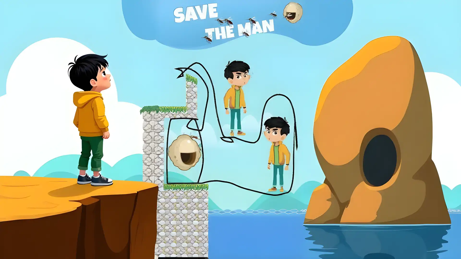 帮助人：画线