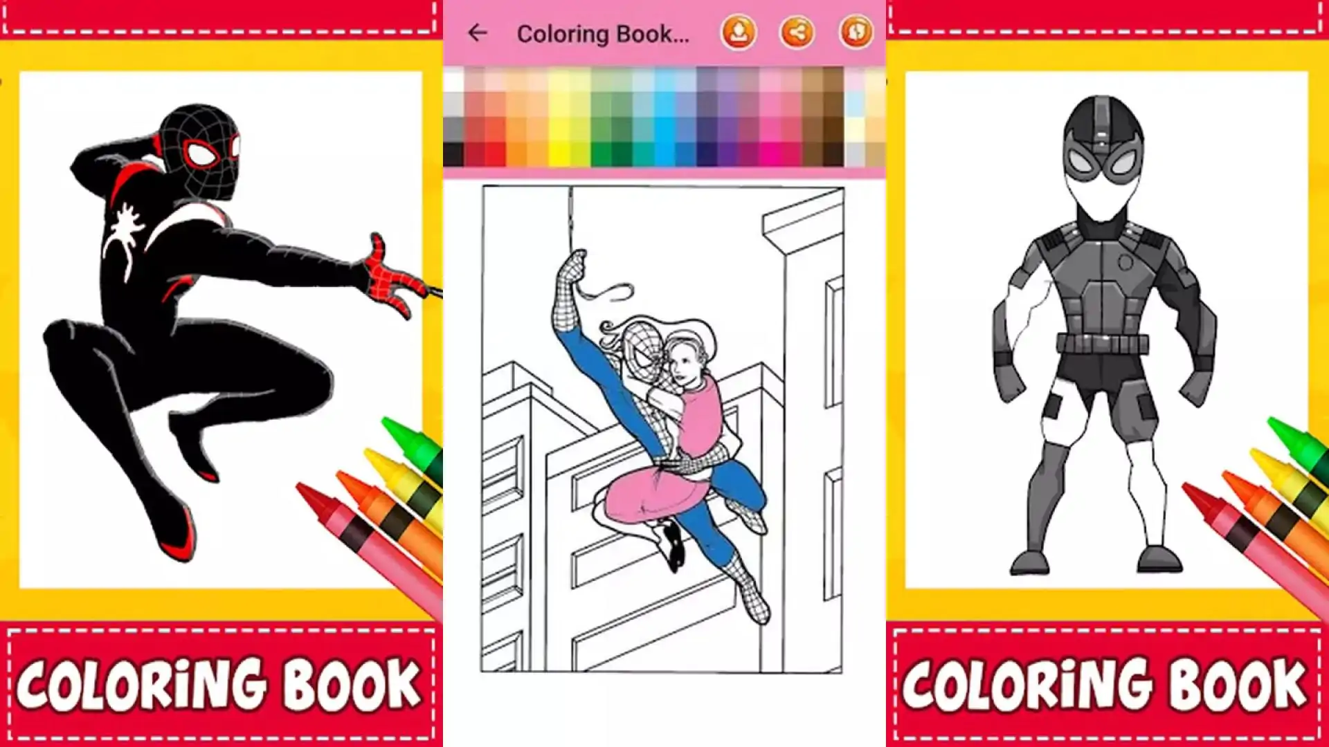 蜘蛛侠V2的图画书：3D英雄着色