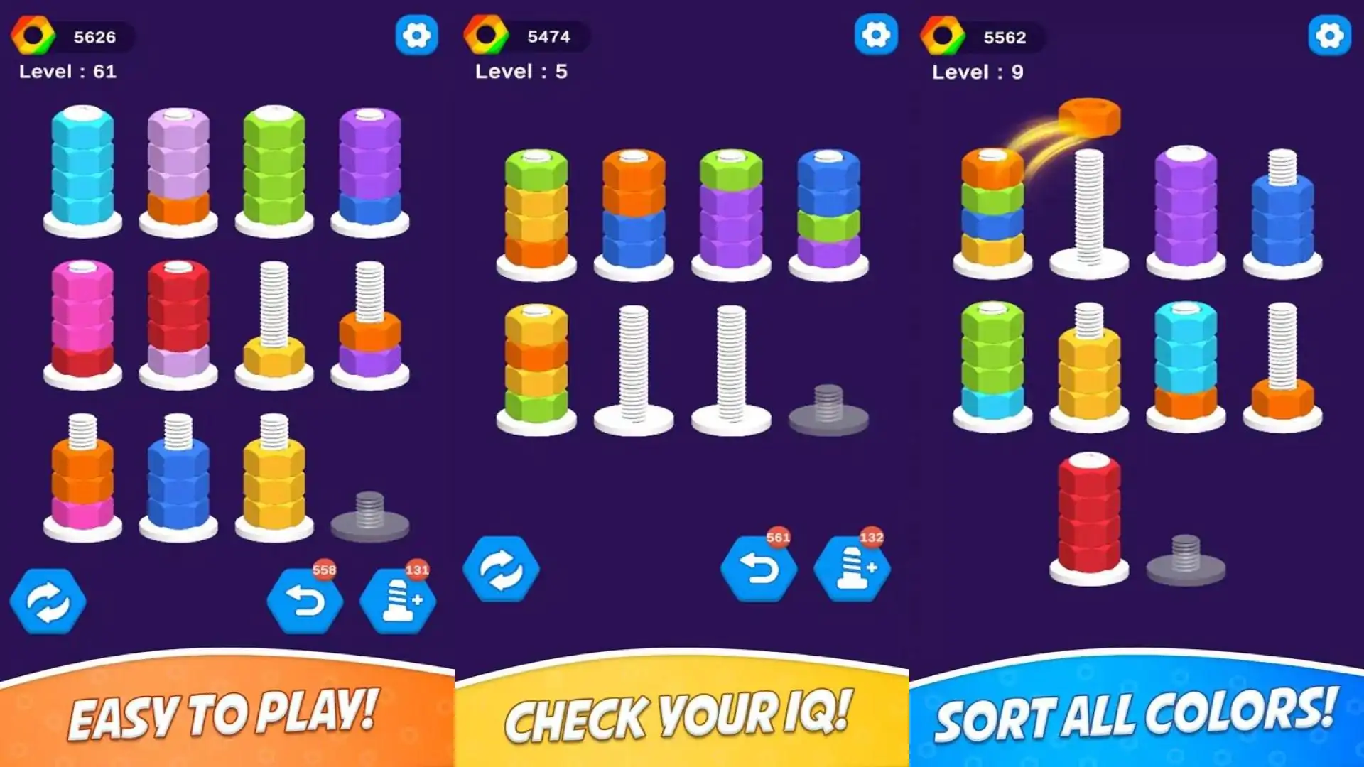 坚果排序颜色-排序游戏