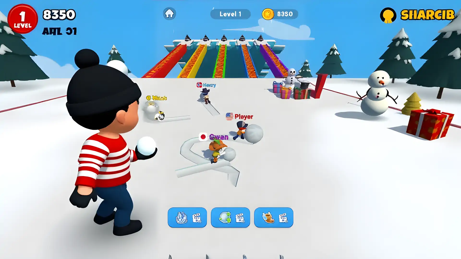 雪球竞赛3D：冰桥