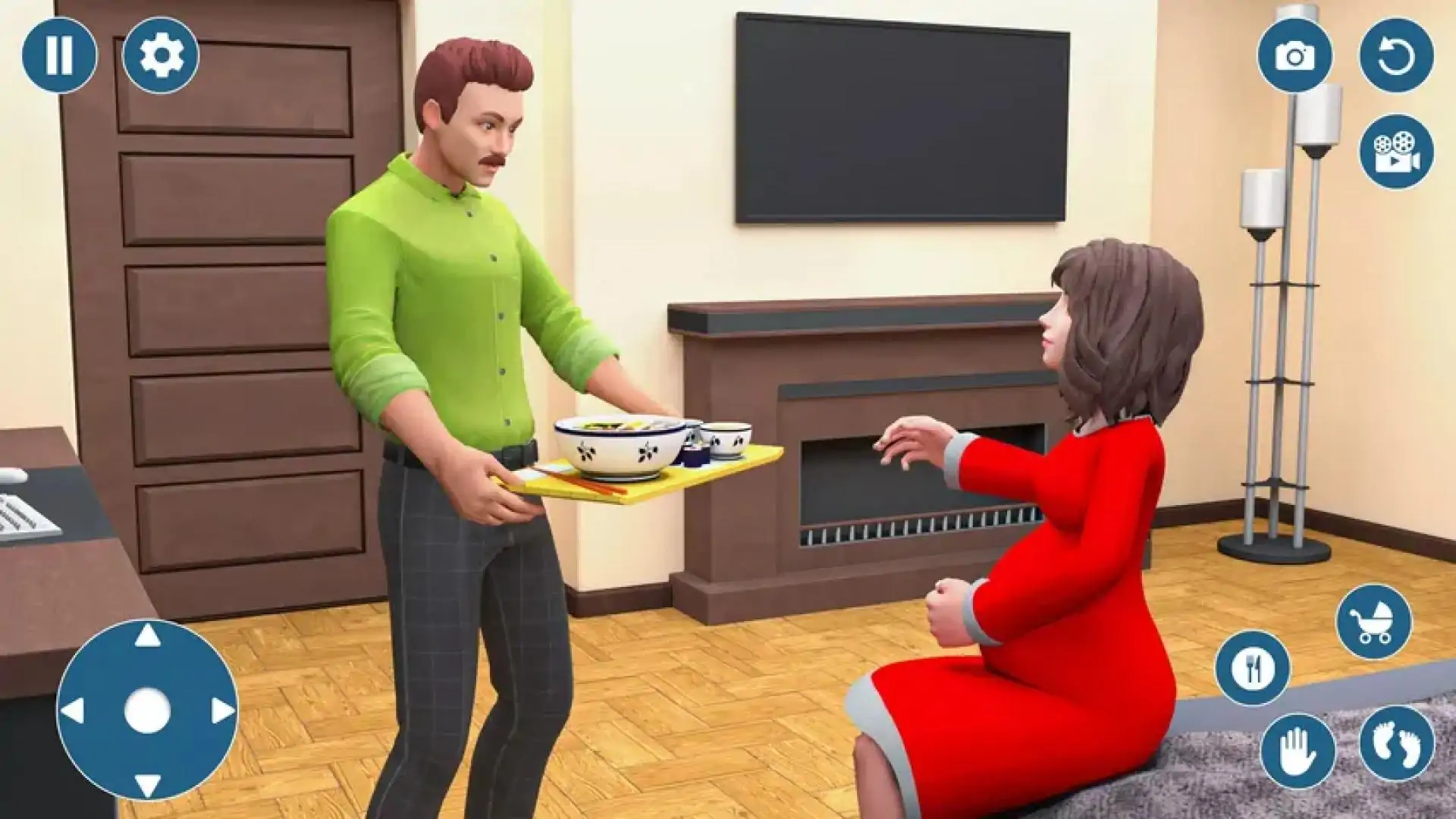 怀孕的母亲Sim妈妈的生活