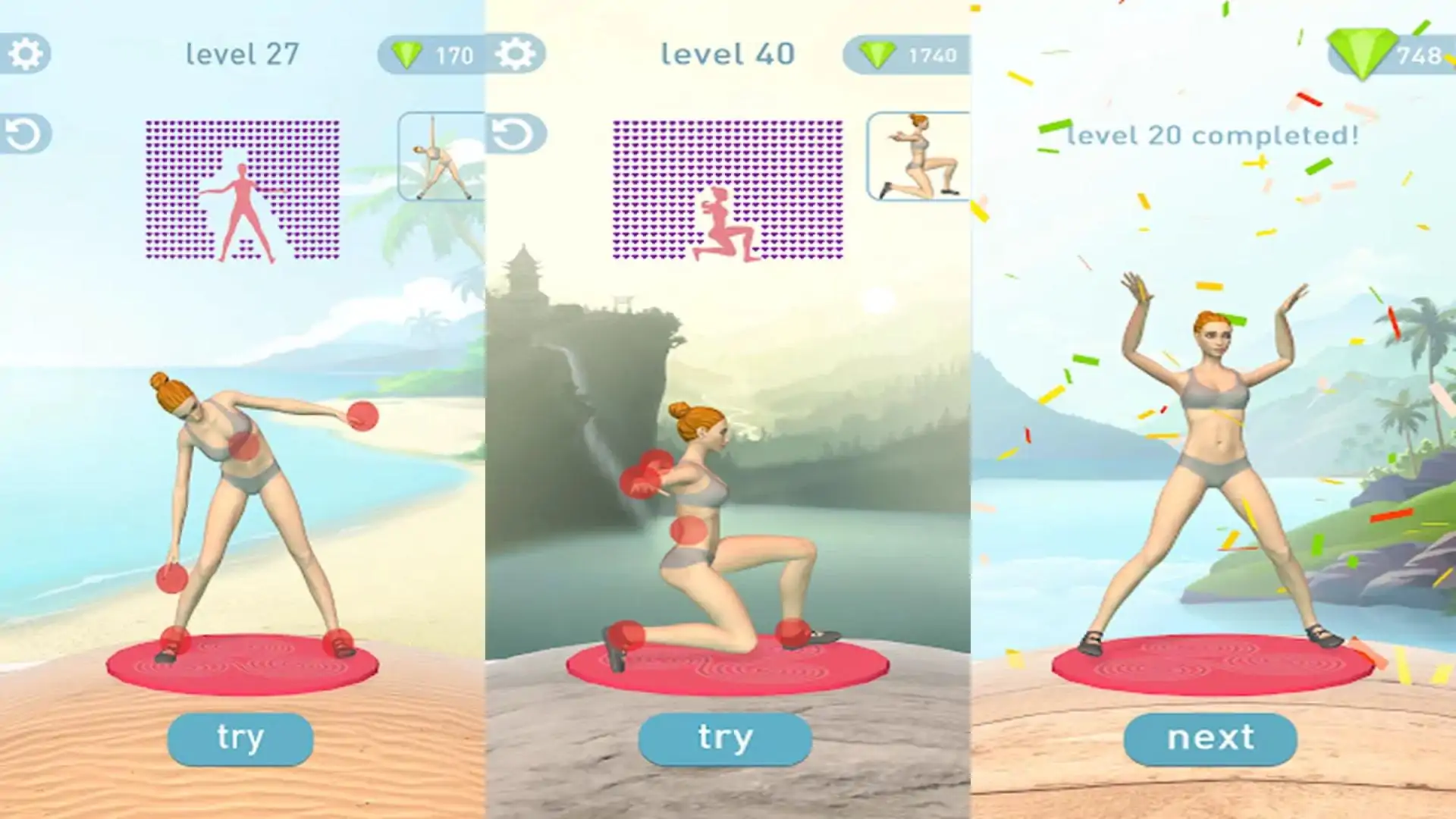 匹配瑜伽3D：伸展＆姿势