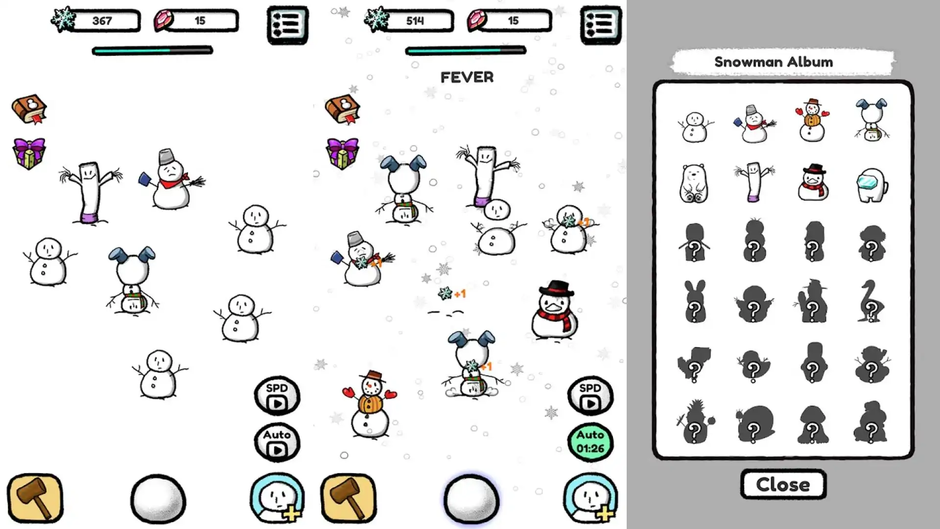 合并雪人