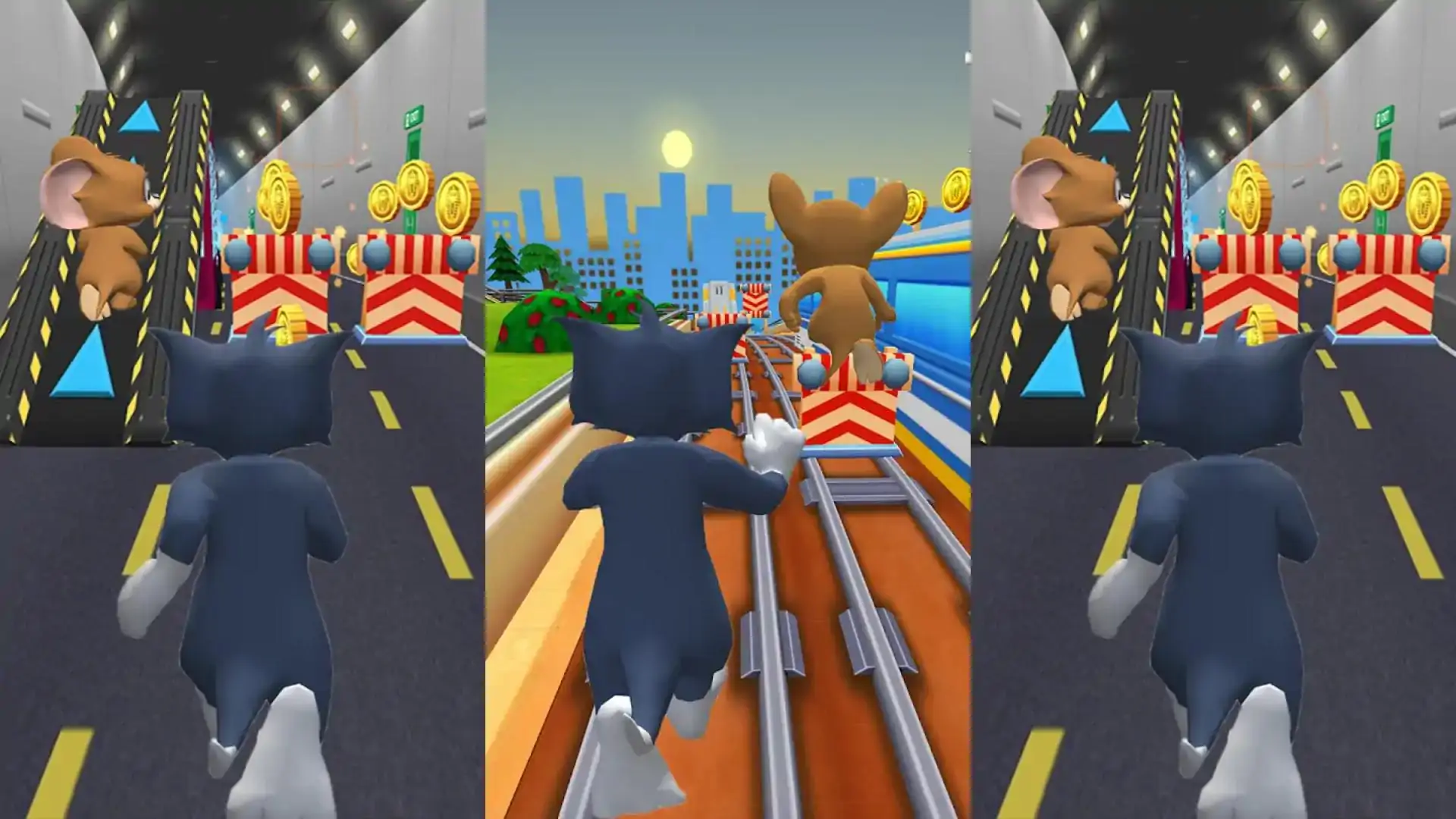 地铁杰里和猫逃跑