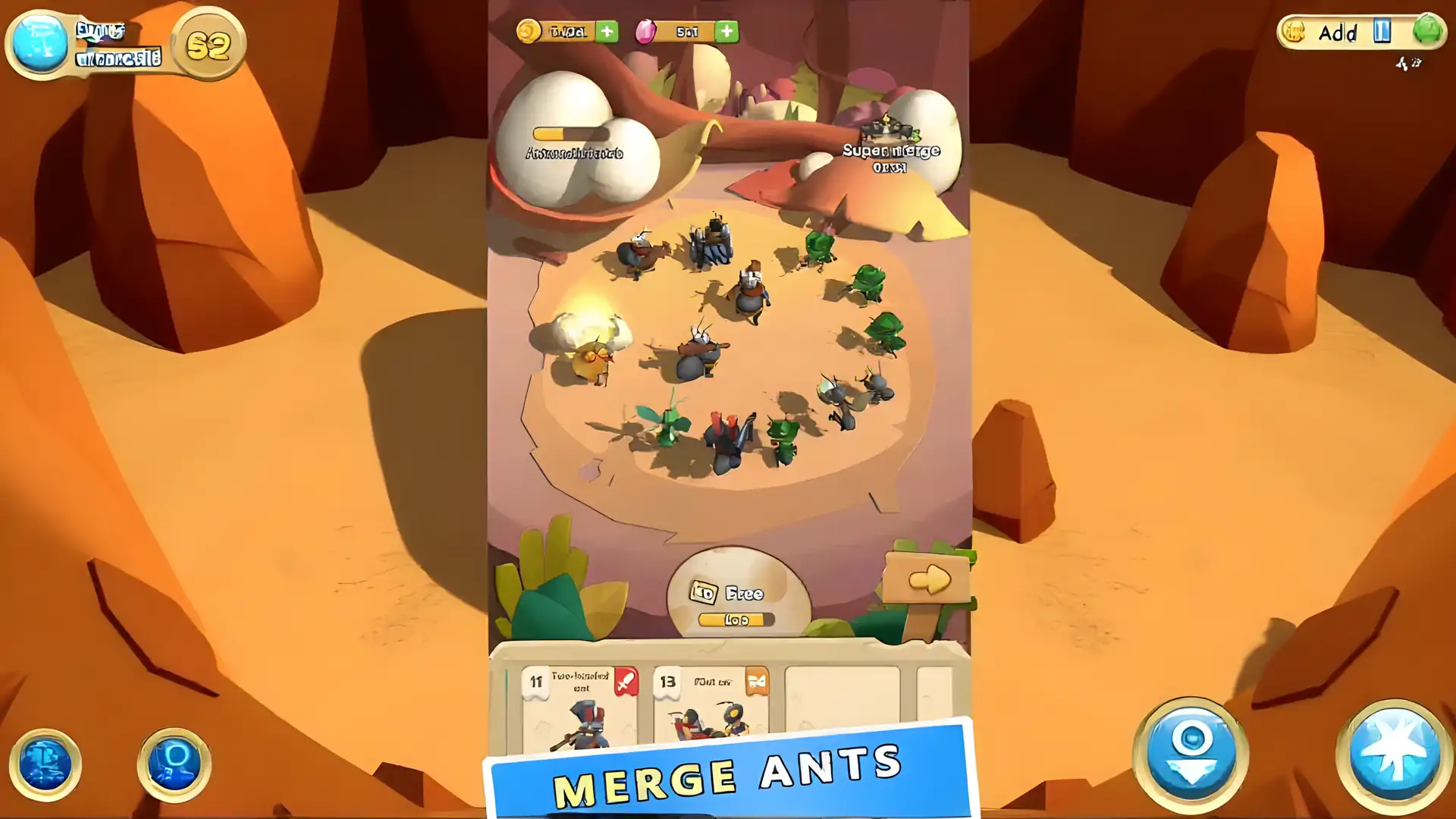 AntArmyGO：合并与战斗