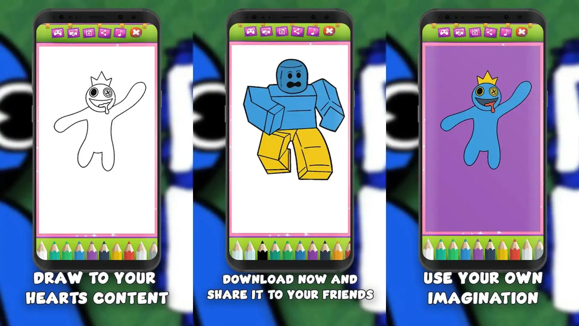 彩虹朋友填色游戏